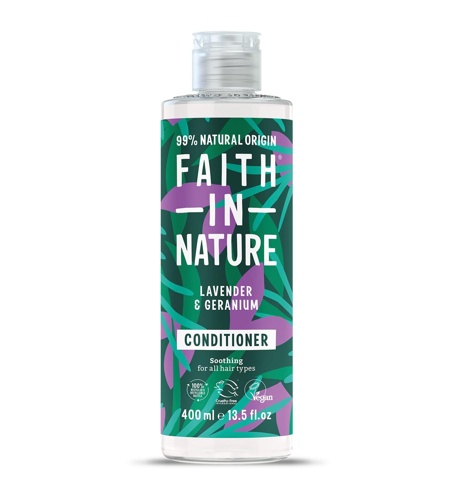 Faith In Nature Lavender & Geranium Conditioner - Vegan & Cruelty Free - 400ml - Buy Online on GoSupps.com