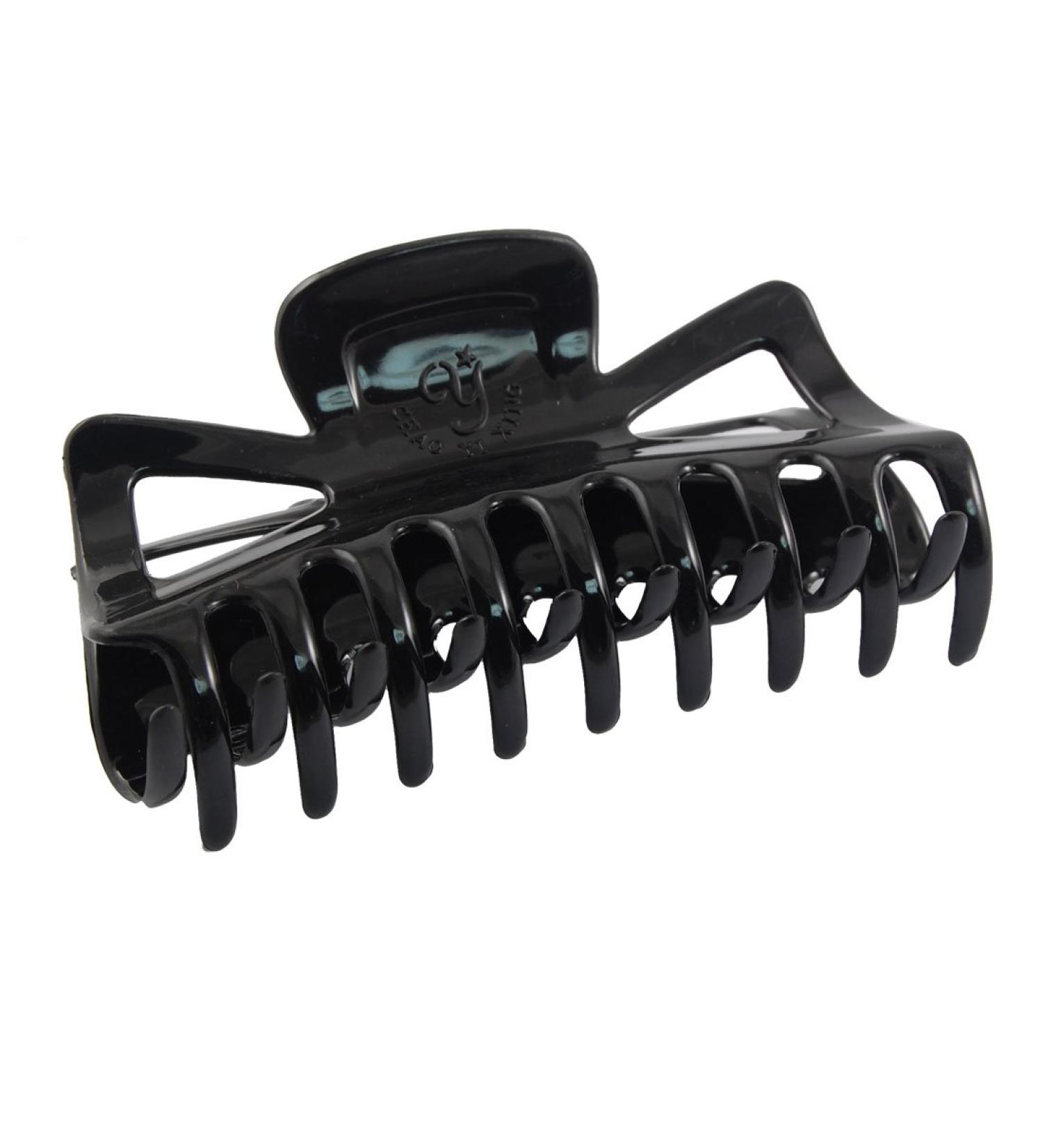 sourcingmap Women Bath Black Plastic Hair Barrette Clip Claws Clamp