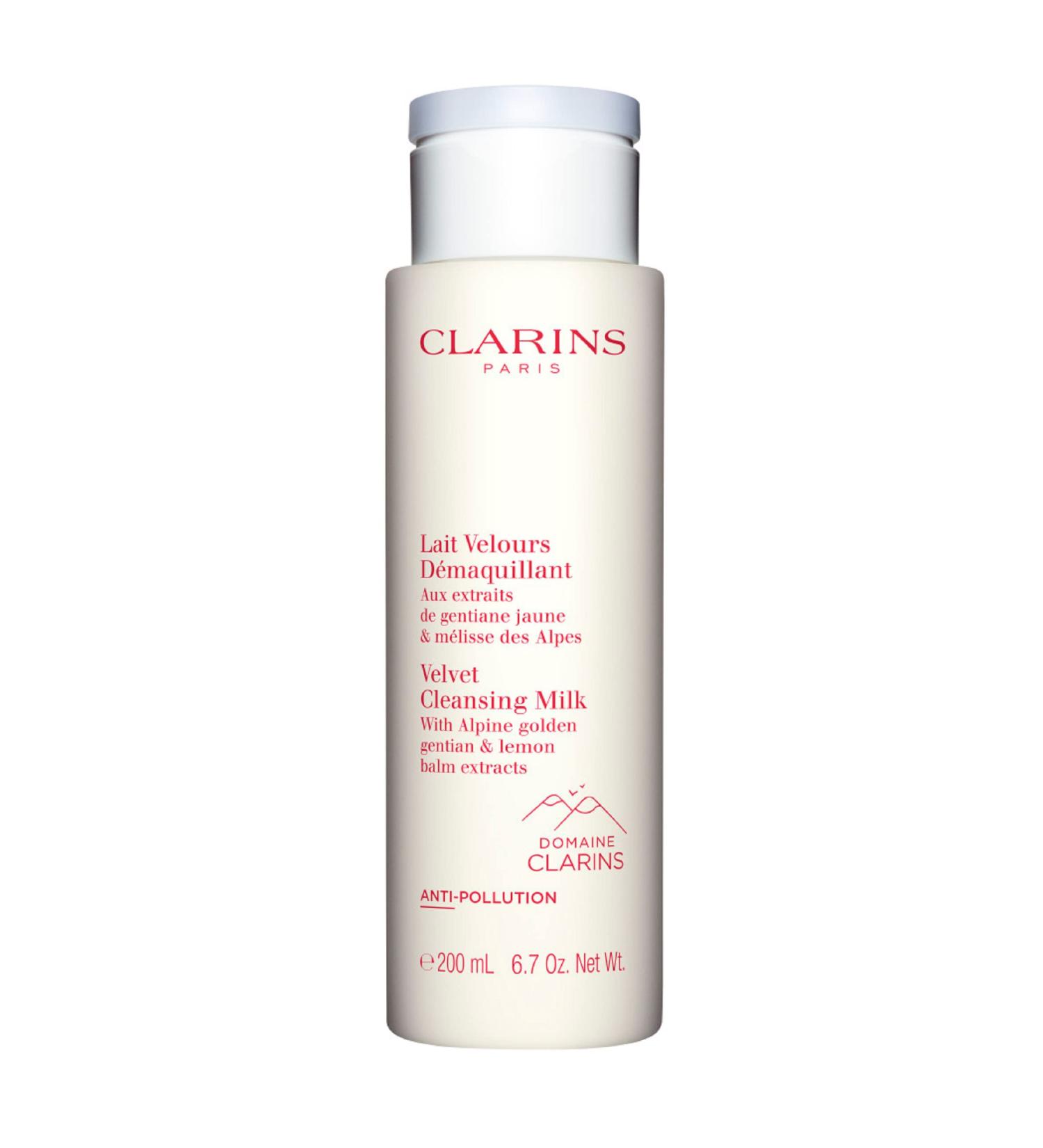 Clarins Velvet Cleansing Milk Vanilla 200ml - Gentle Cleanser for Smooth Skin - Buy Online on GoSupps.com