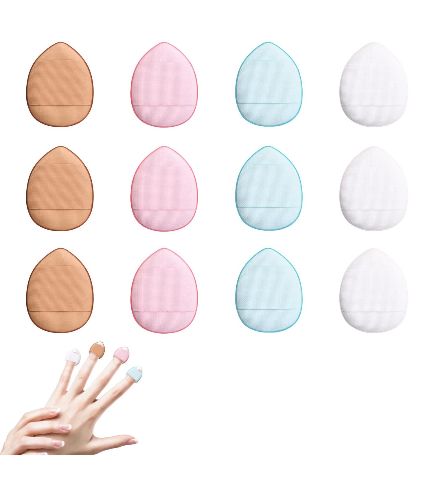WLLHYF Powder Puff 12 Pieces Triangle Cushion Pads Face Makeup Setting Mini Finger Sponge Brush Beauty Blender for Foundation Concealer Cosmetic Tool - Buy Online on GoSupps.com