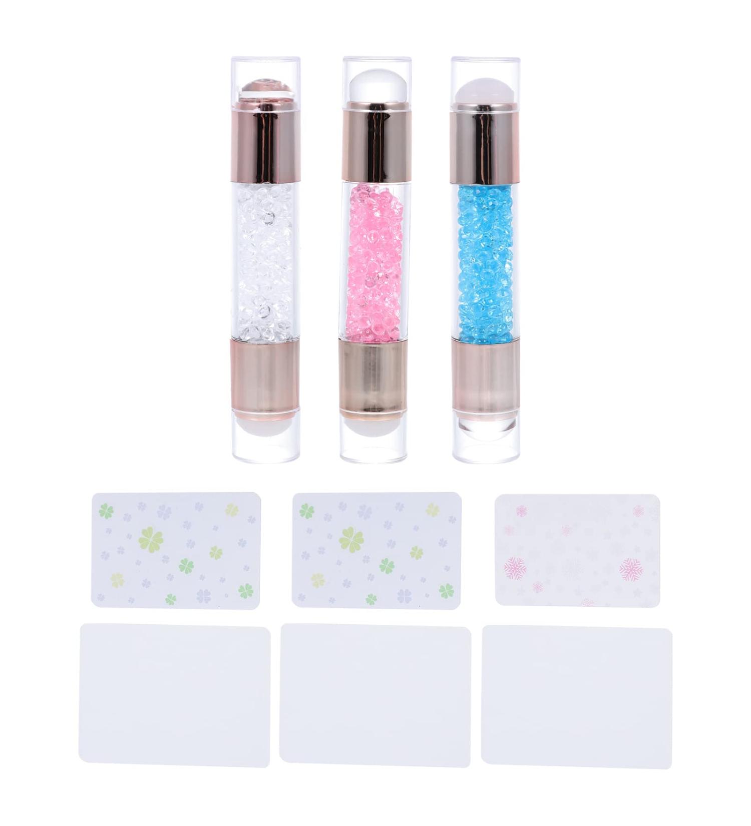 3 Sets Nail Stamp Kit - DIY Silicone Nail Art & Gel Polish - Perfect for Stunning French Nails - Buy Online on GoSupps.com