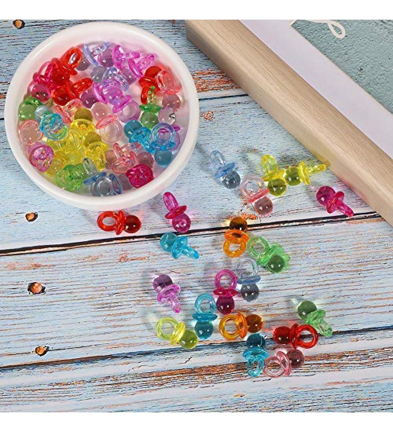 Anggrek Mini Pacifier - 100 Pieces Acrylic Baby Decorations for Baptism Weddings & Parties - DIY Colorful Toys - Buy Online on GoSupps.com