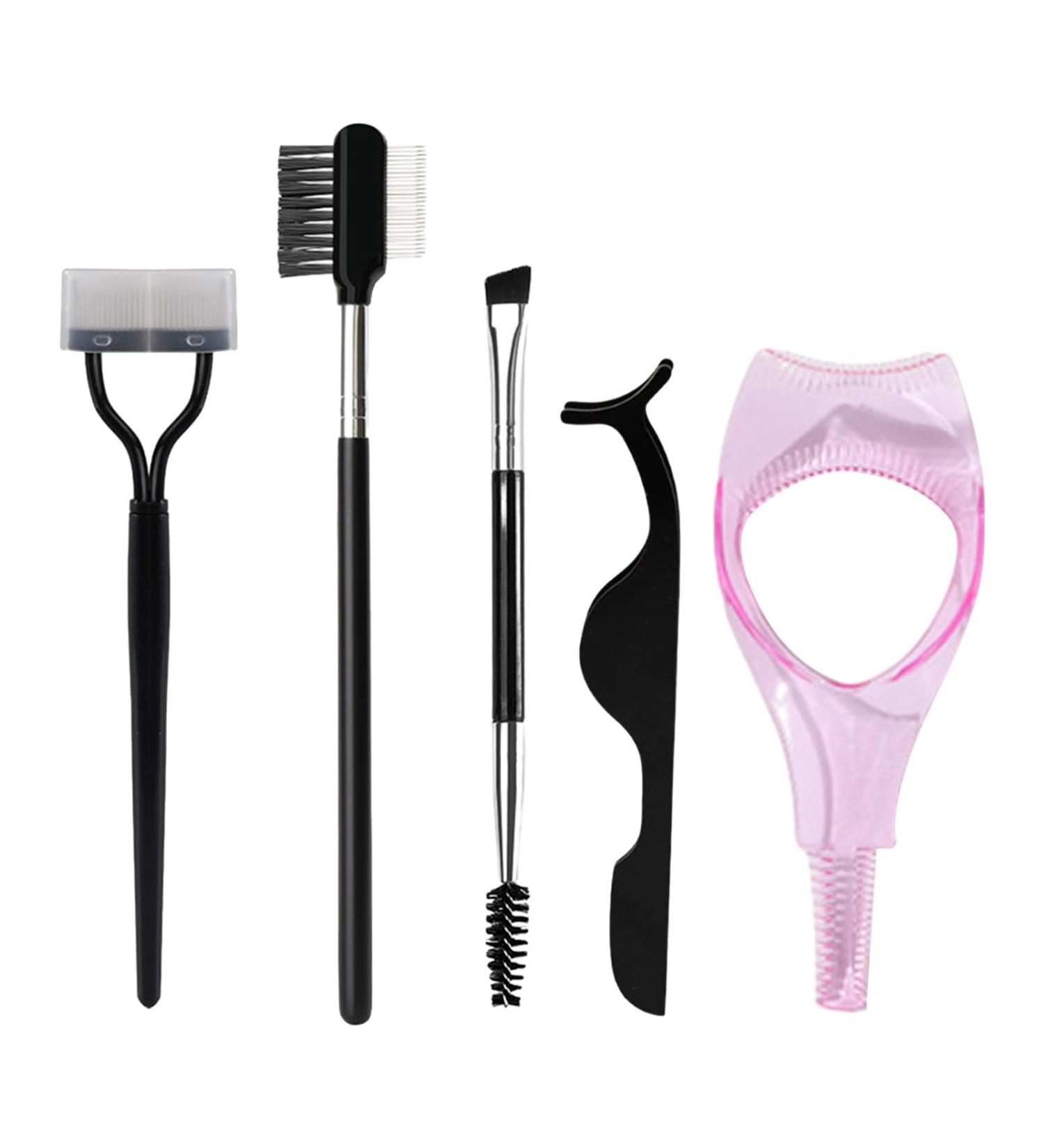 YOXIER Brow Lash Grooming Set Natural Eyelash Comb 5pcs/set Multifunctional Mascara Brush Kit Wand for Lifting Effects Enhance Lower Lashes Nylon Wool No 1 Set - Buy Online on GoSupps.com