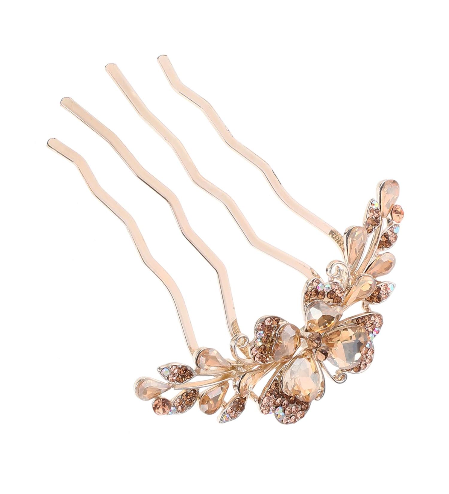 IWOWHERO Hair Comb Bride Hair Accessories Rhinestone Hair Pin Rhinestone Hair Clips Rhinestone Clips Hair Accessories for Women Hair Accessories for Girls Metal Back of Head Miss Crystal - Buy Online on GoSupps.com