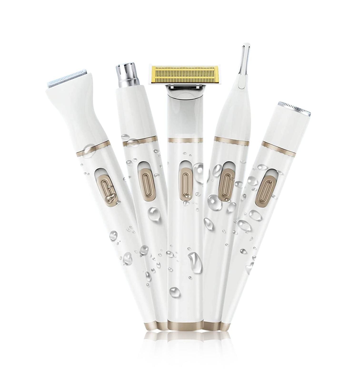 Dioche 5 In 1 Women Electric Shaver Low Painless Body Hair Removal Noise Body Depilator Womens Shavers Set for Face Nose Hair Eyebrows Whole Body - Buy Online on GoSupps.com