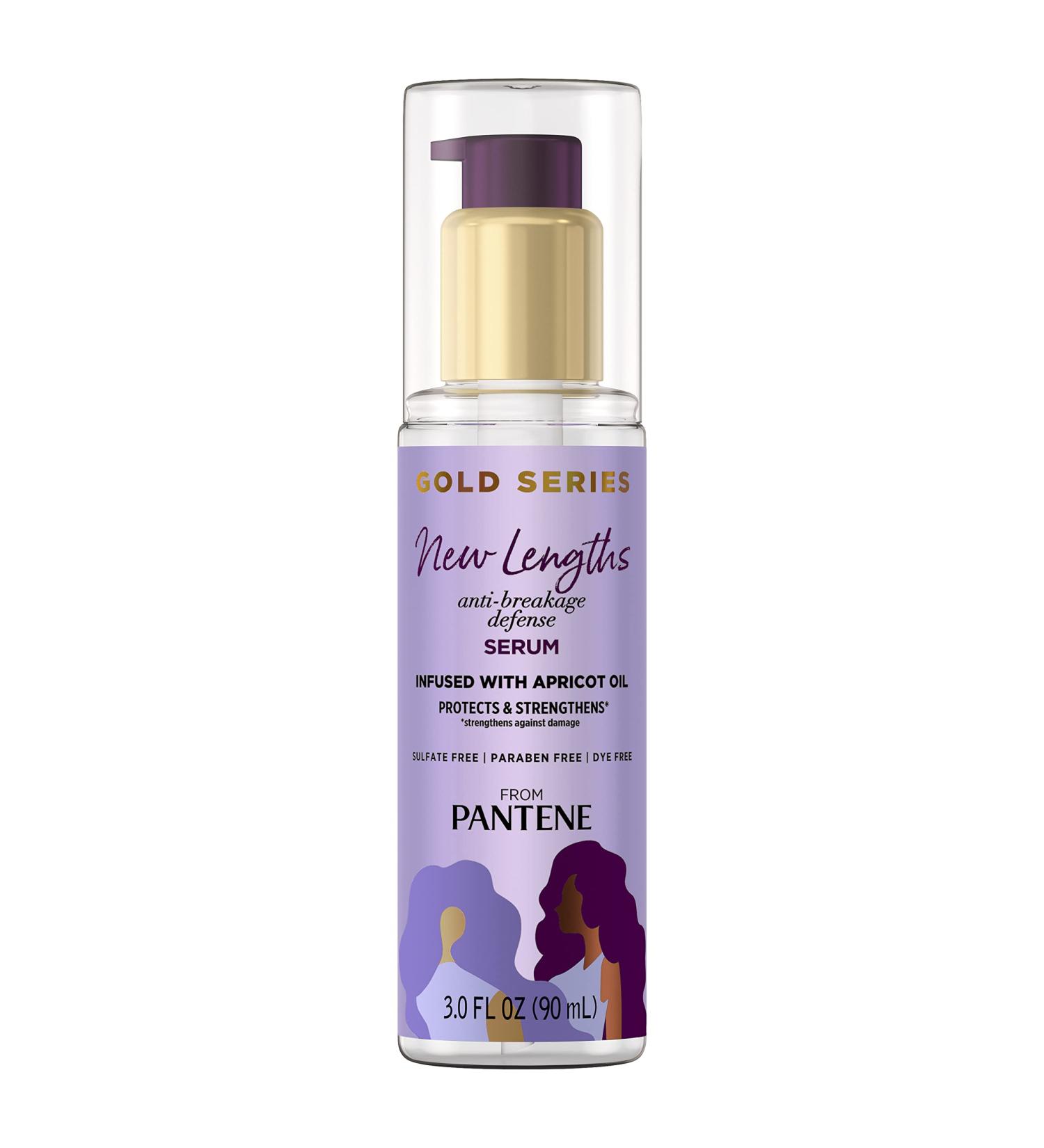 Pantene Gold Series Anti-Breakage Defense Serum with Apricot Oil - 3 oz | Sulfate Free Serum for Natural, Textured, Curly Hair - Buy Online on GoSupps.com