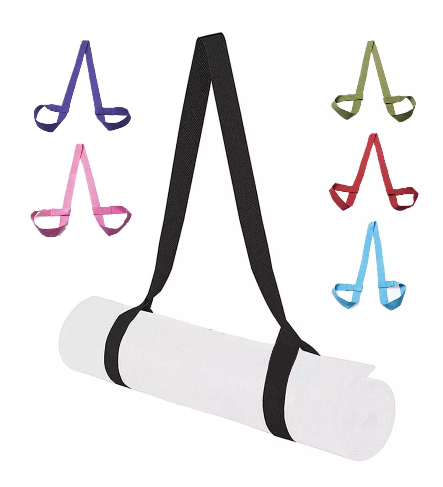 ELEVEX Yoga Mat Carry Strap, Premium Adjustable Carrier Strap Sling for Carrying Large Mats, Blankets Red