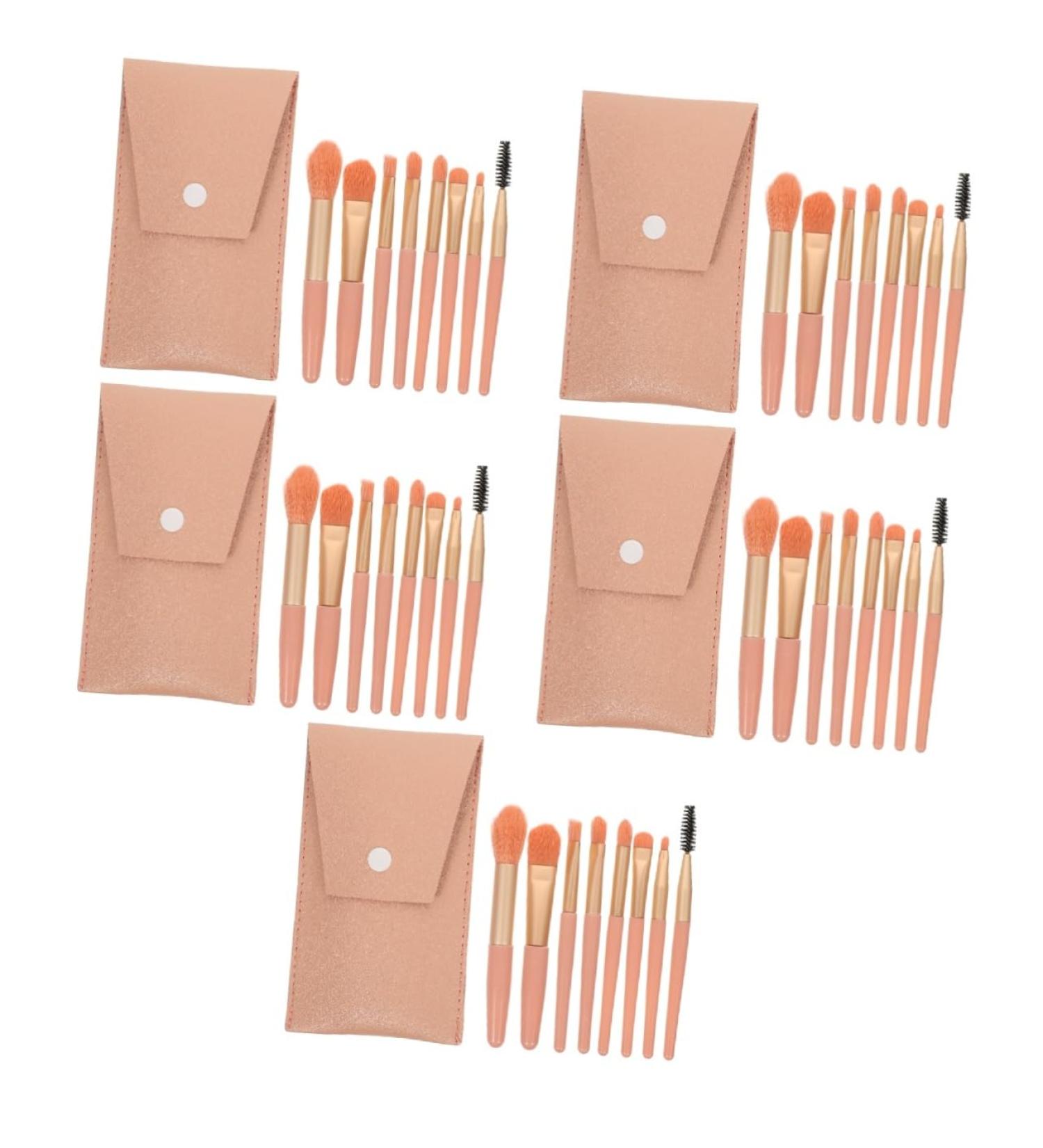 minkissy 5 Sets Travel Makeup Eyeshadow Brush Beauty Supply Cosmetology Kit Makeup Tool Women Favor Powder Applicator Brush Cosmetic Brush Wooden Handle Fiber Wool Lip Brush Miss - Buy Online on GoSupps.com