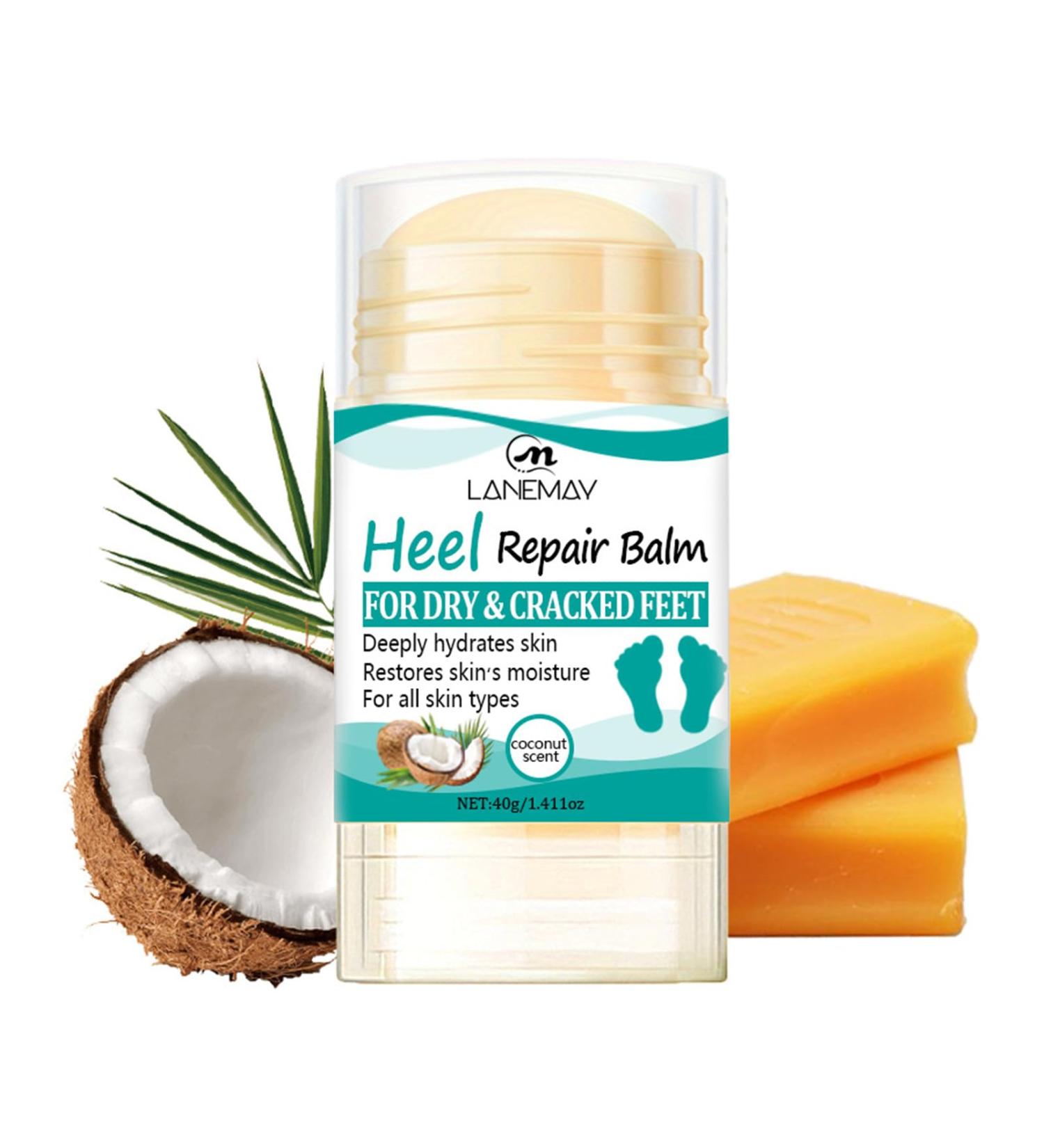 Heel Repair Balm for Dry Cracked Feet with Coconut Oil Foot Exfoliating Moisturizing Cream Skin Care for Women Men and Women 40g - Buy Online on GoSupps.com