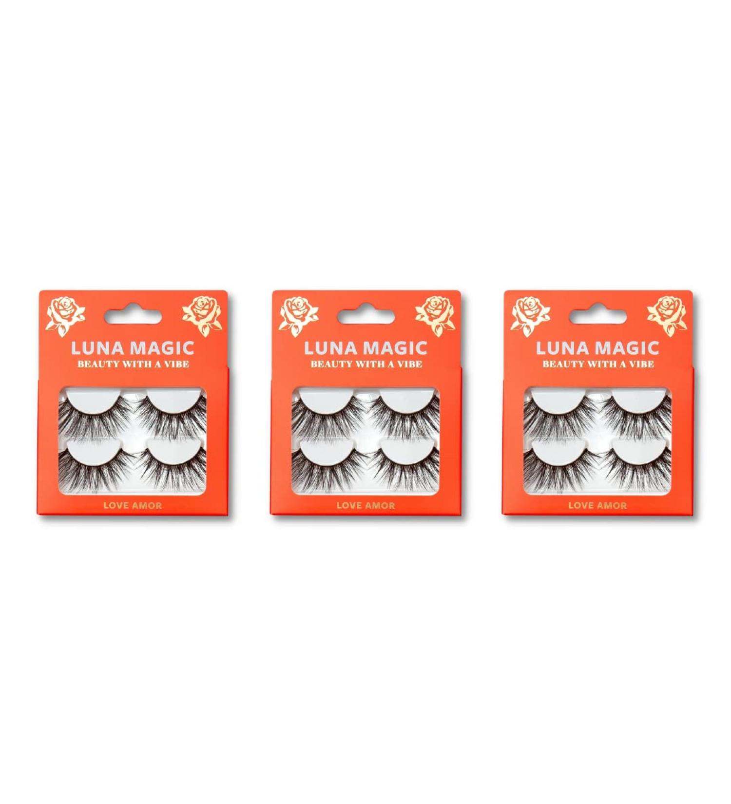 LUNA MAGIC Love Amor Faux Mink Wispy Lashes - 3 Pack | Reusable & Lightweight - Buy Online on GoSupps.com