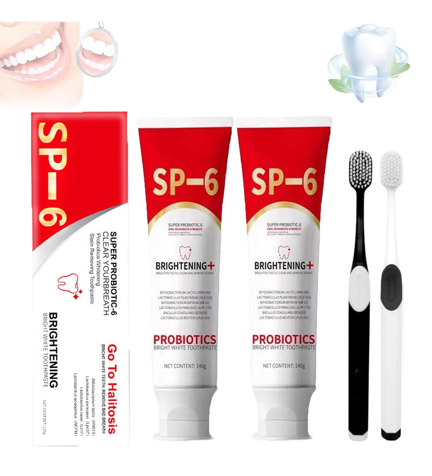 Spokesmany1 Toothpaste Sp-6 Ultra Whitening Toothpaste Spokesmany Toothpaste Sp 6 Probiotic Toothpaste Whitening Sp-6 Toothpaste Oral Health Management Fresh Breath (2pcs) - Buy Online on GoSupps.com