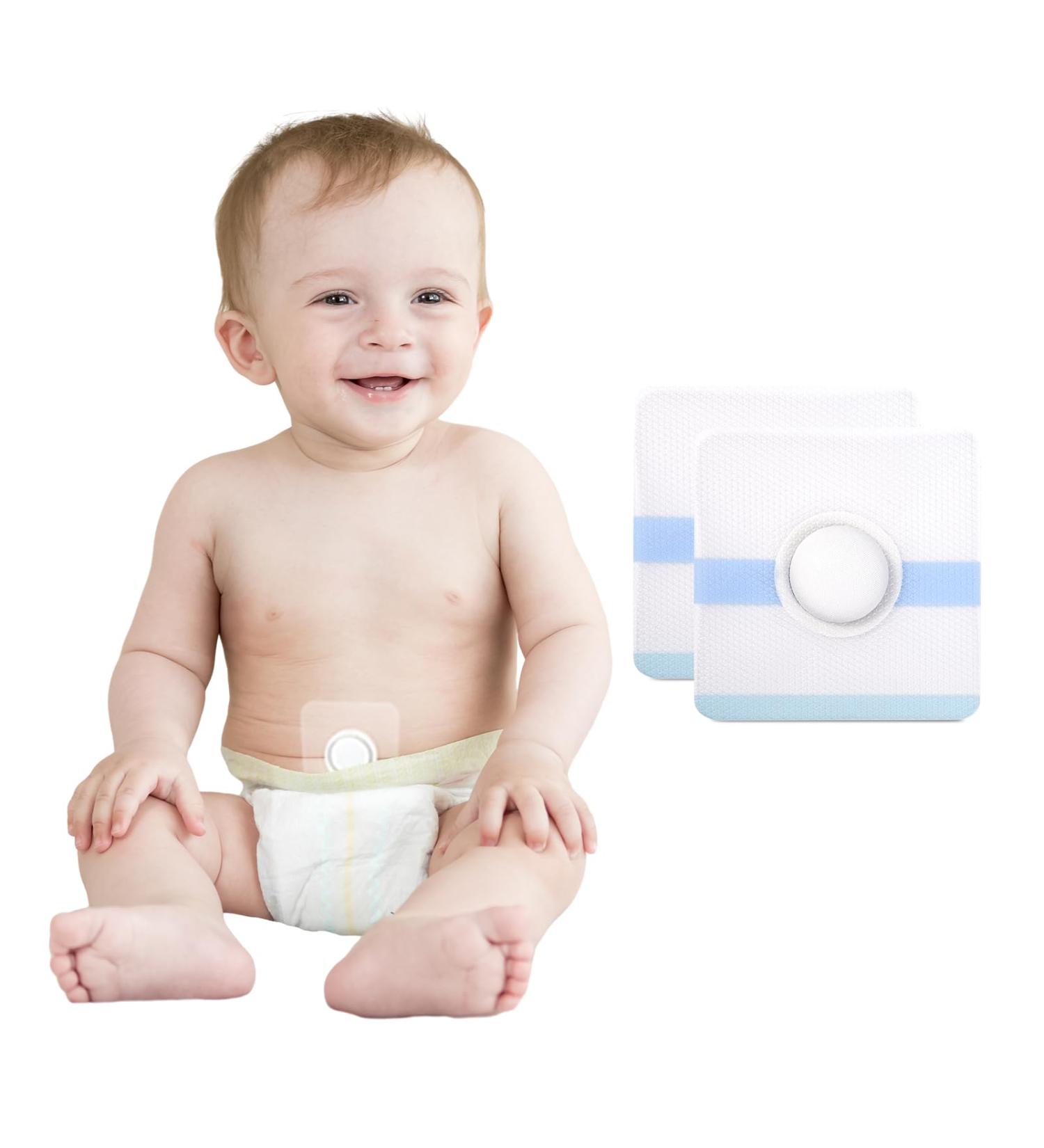 Buy Baby Belly Navel Patches - 15 Pieces Waterproof Cotton Pads for Umbilical Hernia | Belly Button Shaper & Wrap - 8x8cm - Buy Online on GoSupps.com