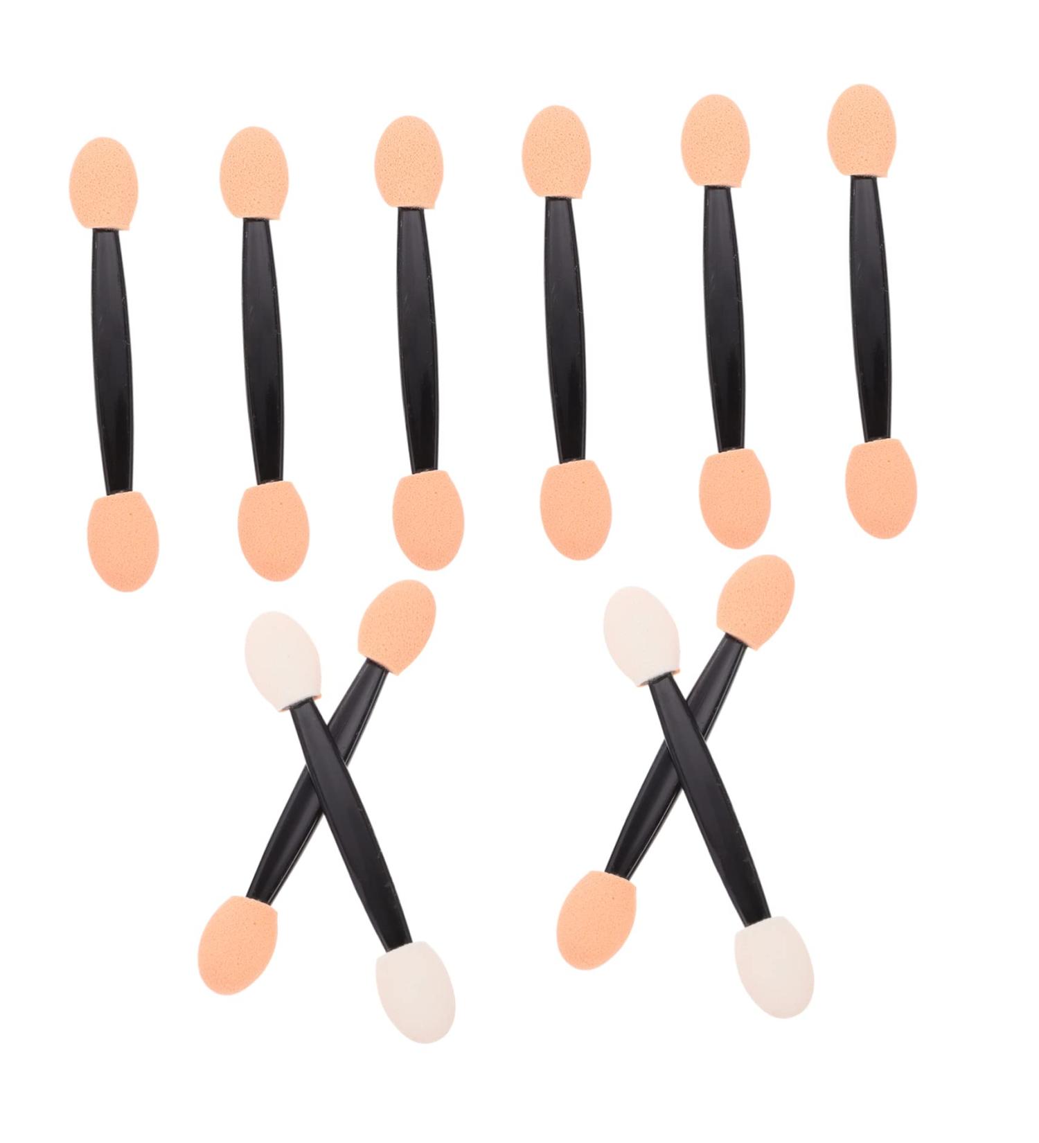 WOFASHPURET 100pcs Double Ended Eyeshadow Brush Makeup Sponge Mini Makeup Eye Makeup Applicator Eye Shadow Oval 6.5x1.3cm Black - Buy Online on GoSupps.com