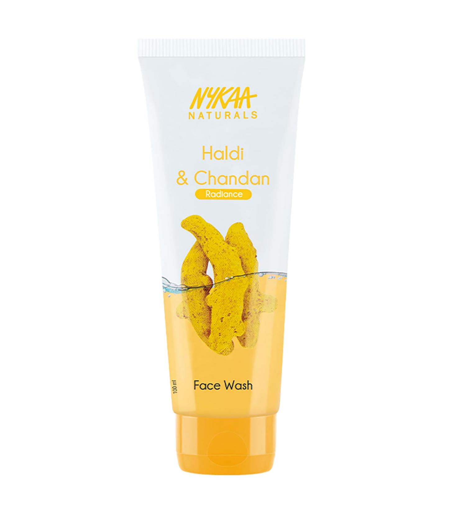 Nykaa Naturals Haldi & Chandan Face Wash - Reduces Scarring Removes Makeup Prevents Breakouts Soothes Sunburn - 3.38 oz International Shipping - Buy Online on GoSupps.com