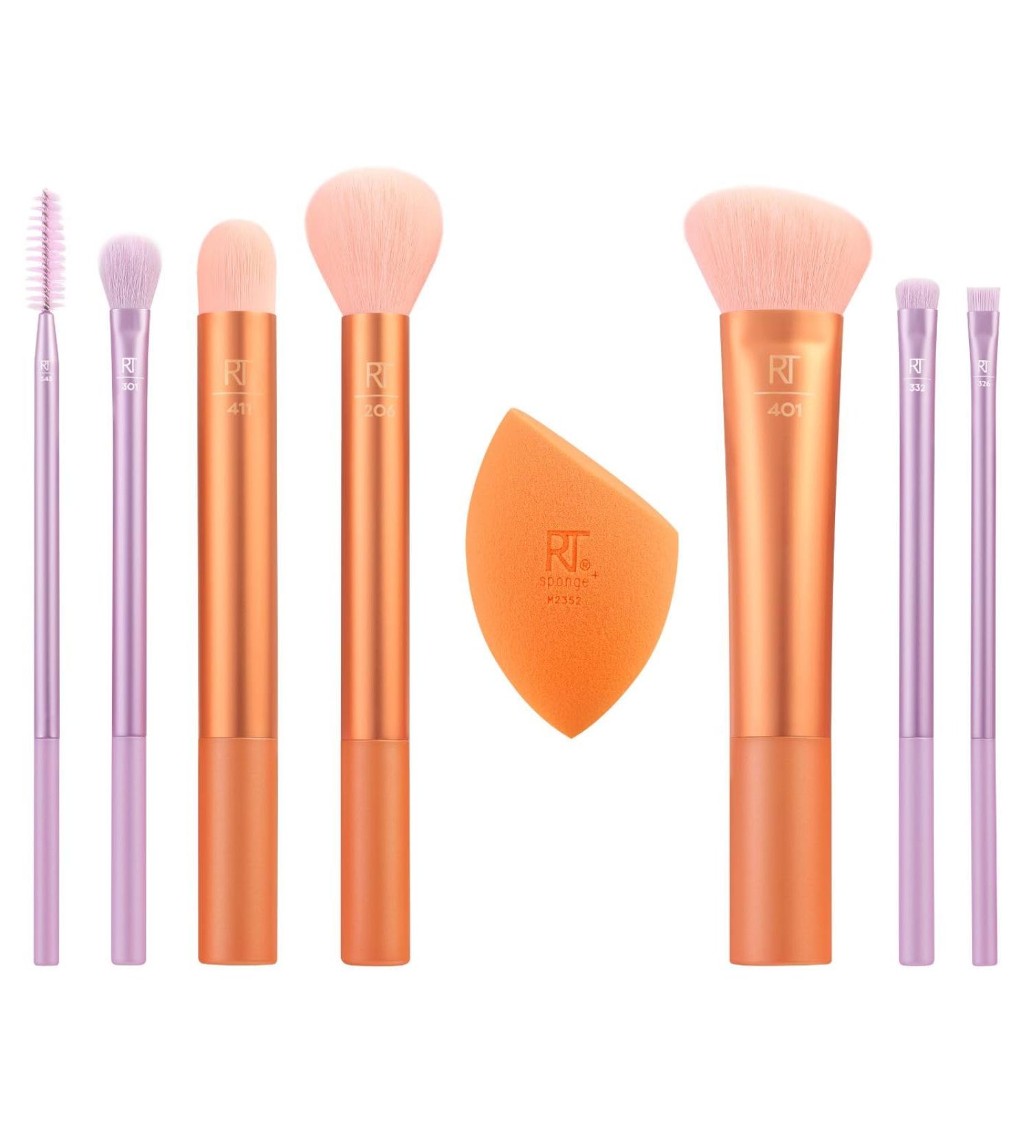 Real Techniques Level Up Brush And Sponge Kit - Professional 8 Piece Set for Makeup Blending with Synthetic Bristles - Buy Online on GoSupps.com