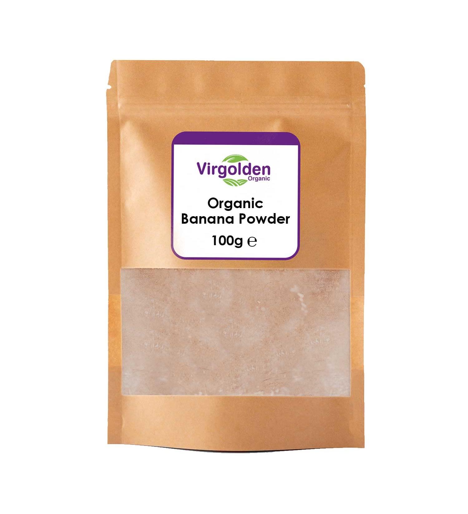 Organic Banana Powder 100g by Virgolden Organic - Buy Online on GoSupps.com