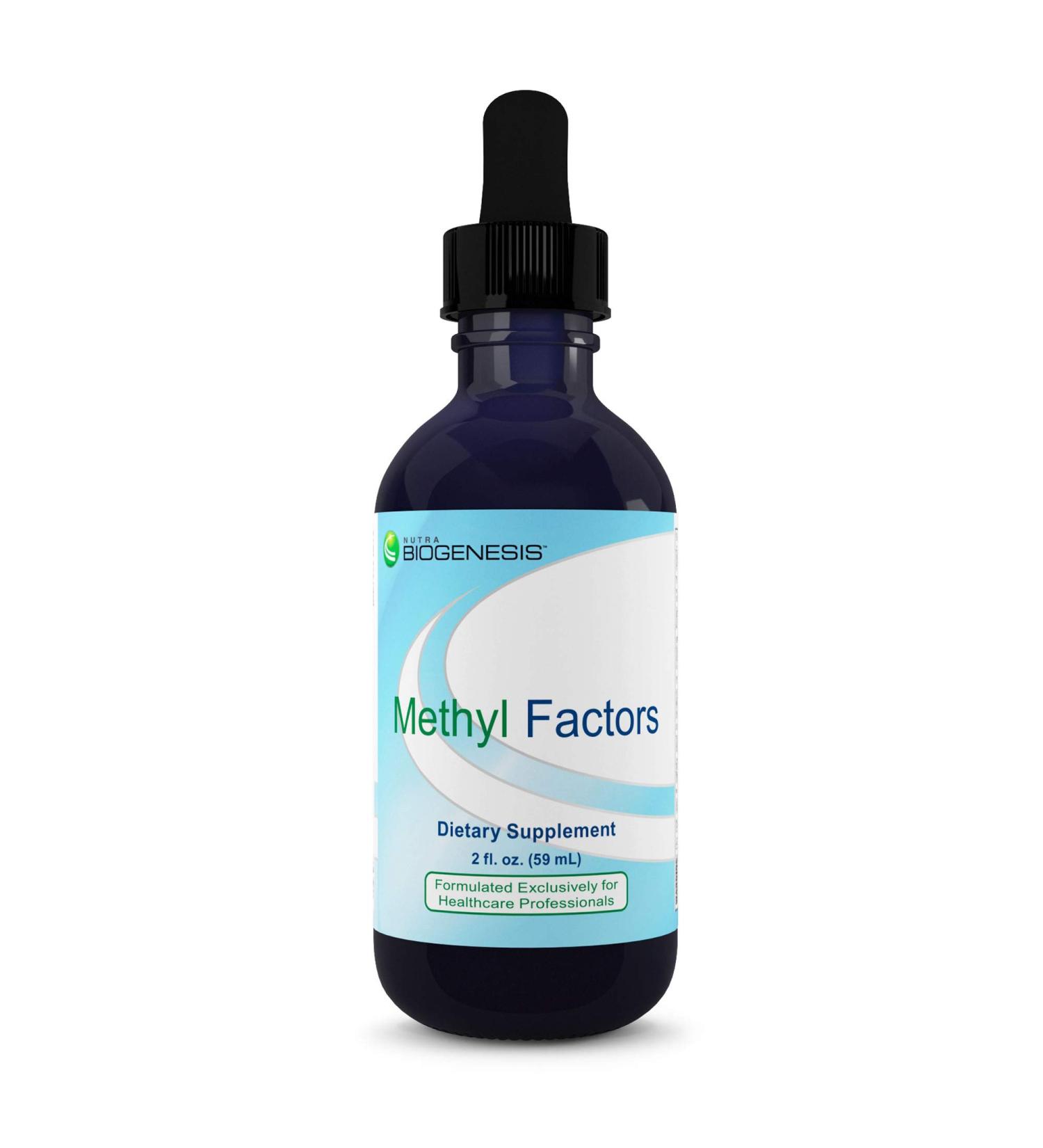 Nutra BioGenesis Methyl Factors - B12 and Methyl Folate for Brain & Cardiovascular Health - Berry Flavor - 2oz - Buy Online on GoSupps.com