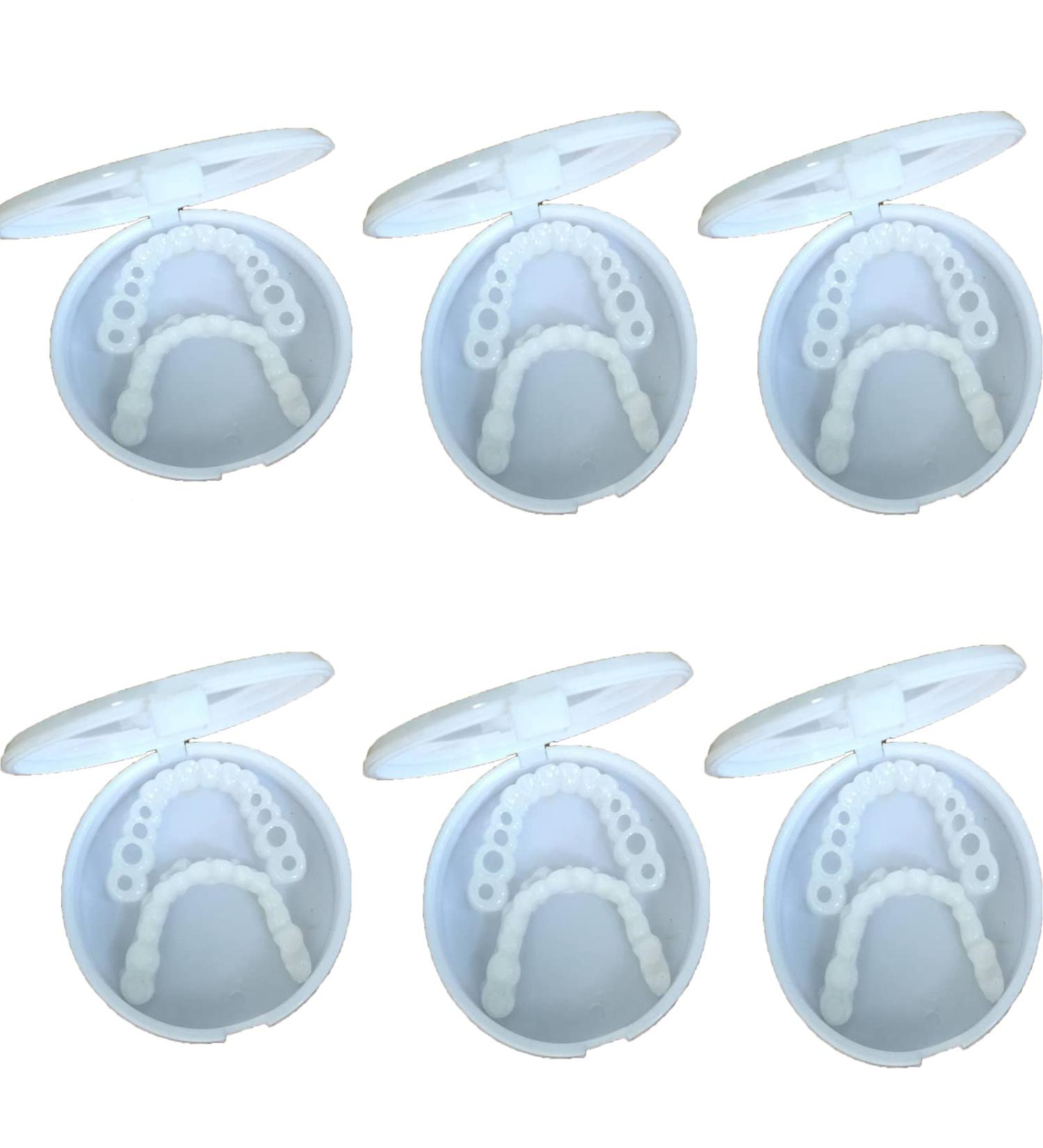 Instant Veneers & Provisional Dentures Mxrfactory Removable Snap-On Teeth for Comfort & Whiteness 6 Pairs for Men & Women - Buy Online on GoSupps.com