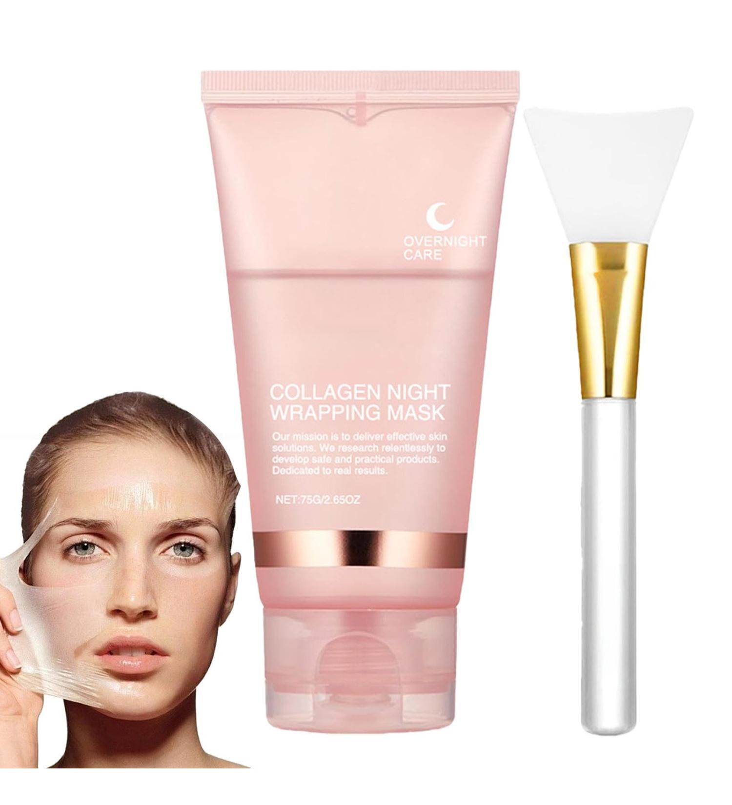 C-ollagen Night Wrapping M-ask C-ollagen Wrapping Peel Off Facial M-ask Hydrating Face Care Covers Nourishing Moisturizing Skinning Facial Sheets for Dehydrated Dull Tired Skin - Buy Online on GoSupps.com