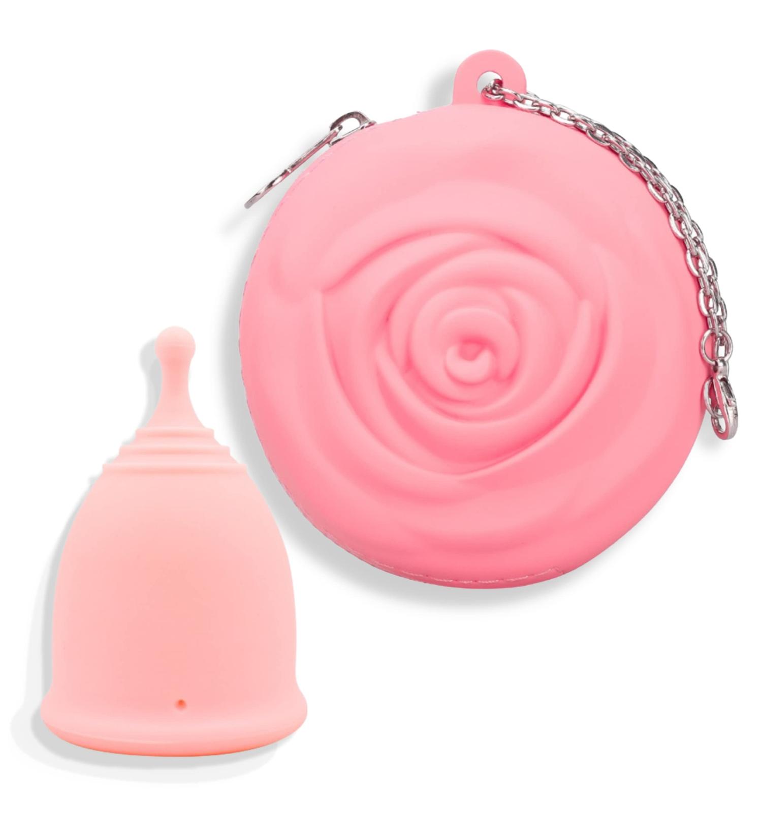 Adorable Pink Menstrual Starter Kit | Comfortable Reusable Menstrual Cup with Travel Storage Bag (S Pink) - Shop Now - Buy Online on GoSupps.com