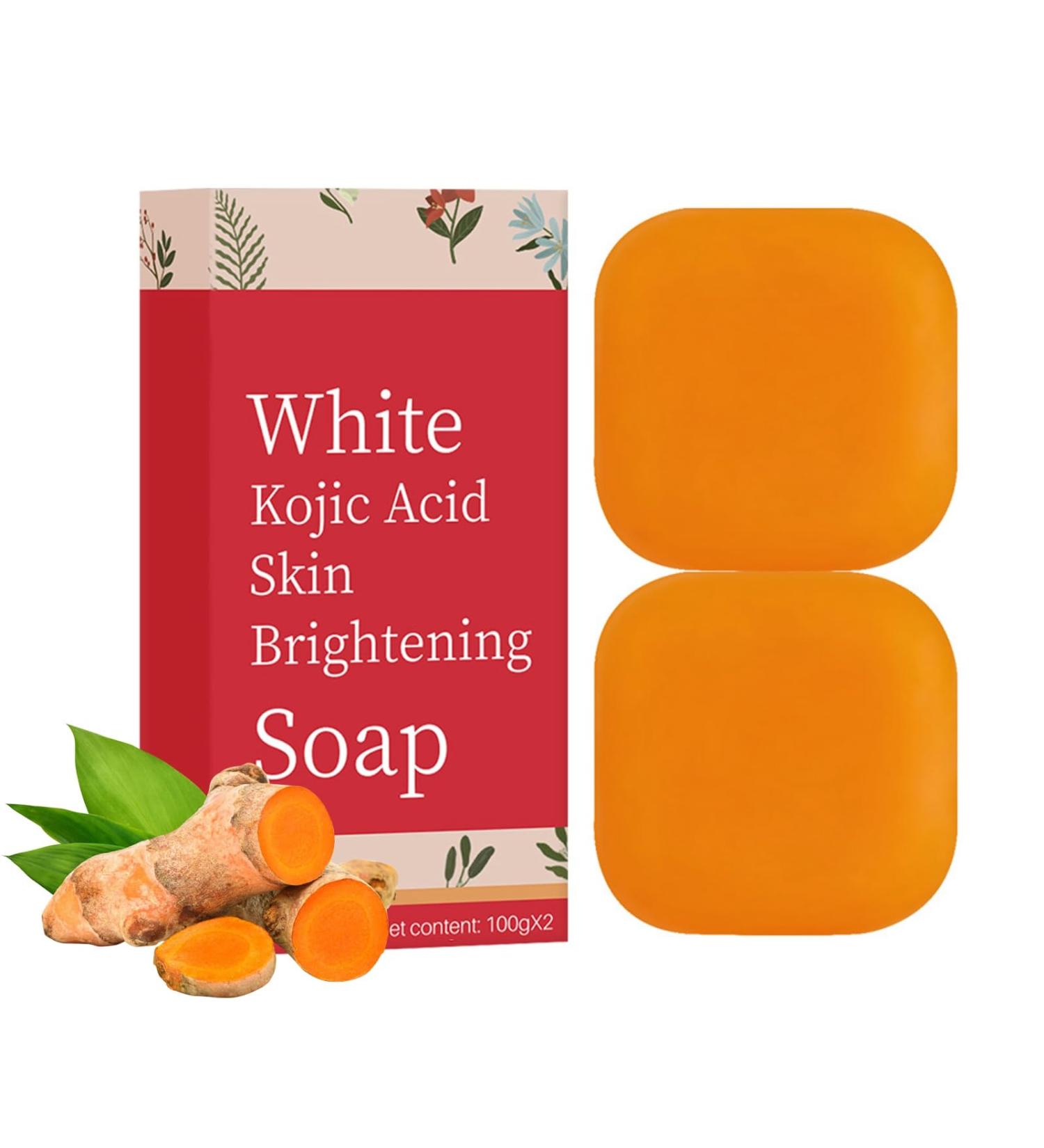 Pure Kojic Acid Skin Brightening Soap Even Tone Cleansing Face and Body Bar for Glowing Skin Moisturizing Sun Damage Skin with Tea Tree Coconut Oil Vegan Paraben-Free - Buy Online on GoSupps.com