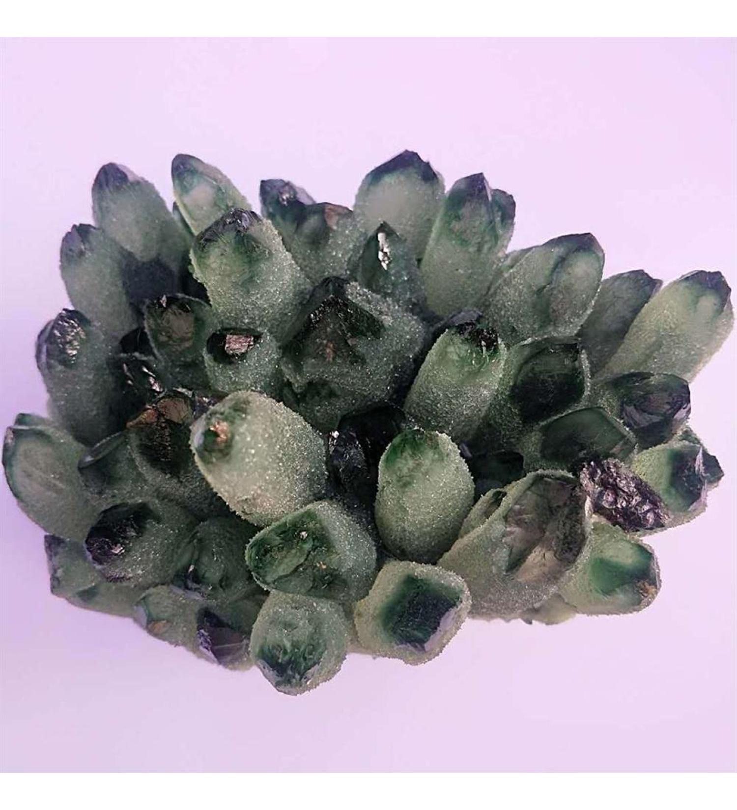 Stone Crafts 600gRare Natural Green Ghost Cluster Crystal Stone Clear Crystal Natural Specter Reiki Quartz Stones Specimen Natural Luster - Buy Online on GoSupps.com