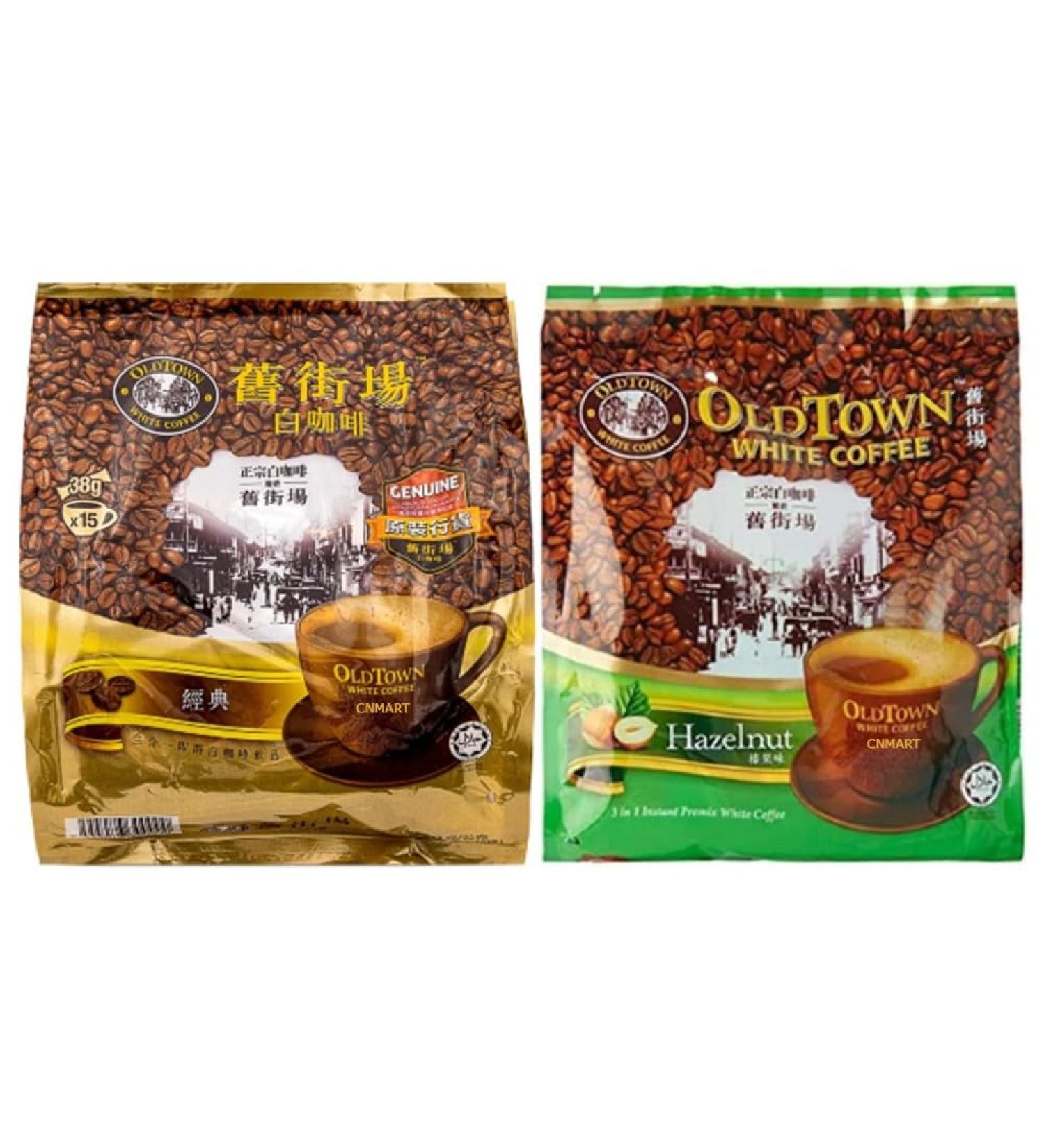 CNMART Malaysia Oldtown 3 in 1 White Coffee Hazelnut and Classic Assorted Flavour 15 Sachets (Pack of 2) - Buy Online on GoSupps.com