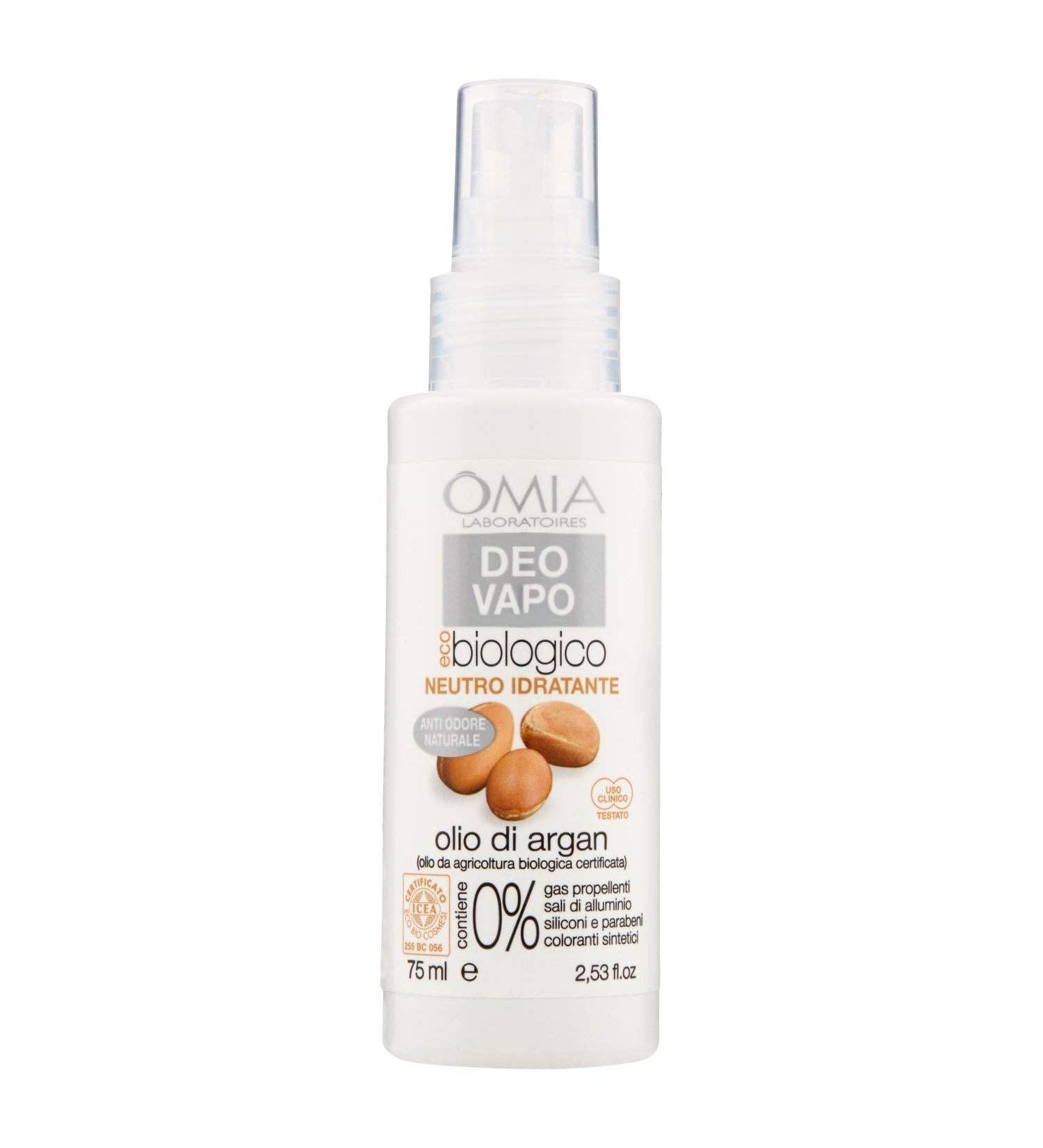 Omia Deo Vapo Eco bio moisturizing with argan oil anti-odor deodorant without aluminum salts and gases freshness for 24 hours deodorant for men and women dermatologically tested - 75 ml - Buy Online on GoSupps.com
