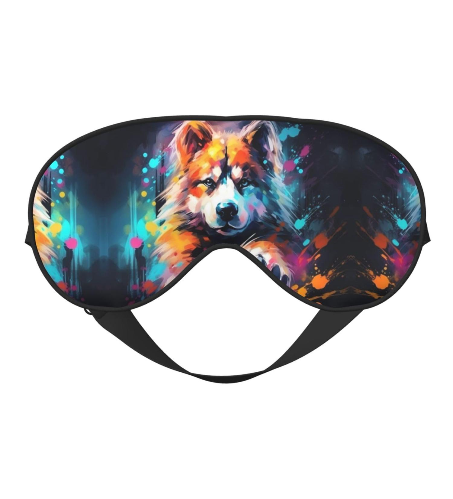Dog Paw Print Eye Mask - Soft Comfort Unisex Sleep Mask for Travel Yoga & Shift Work - Buy Online on GoSupps.com
