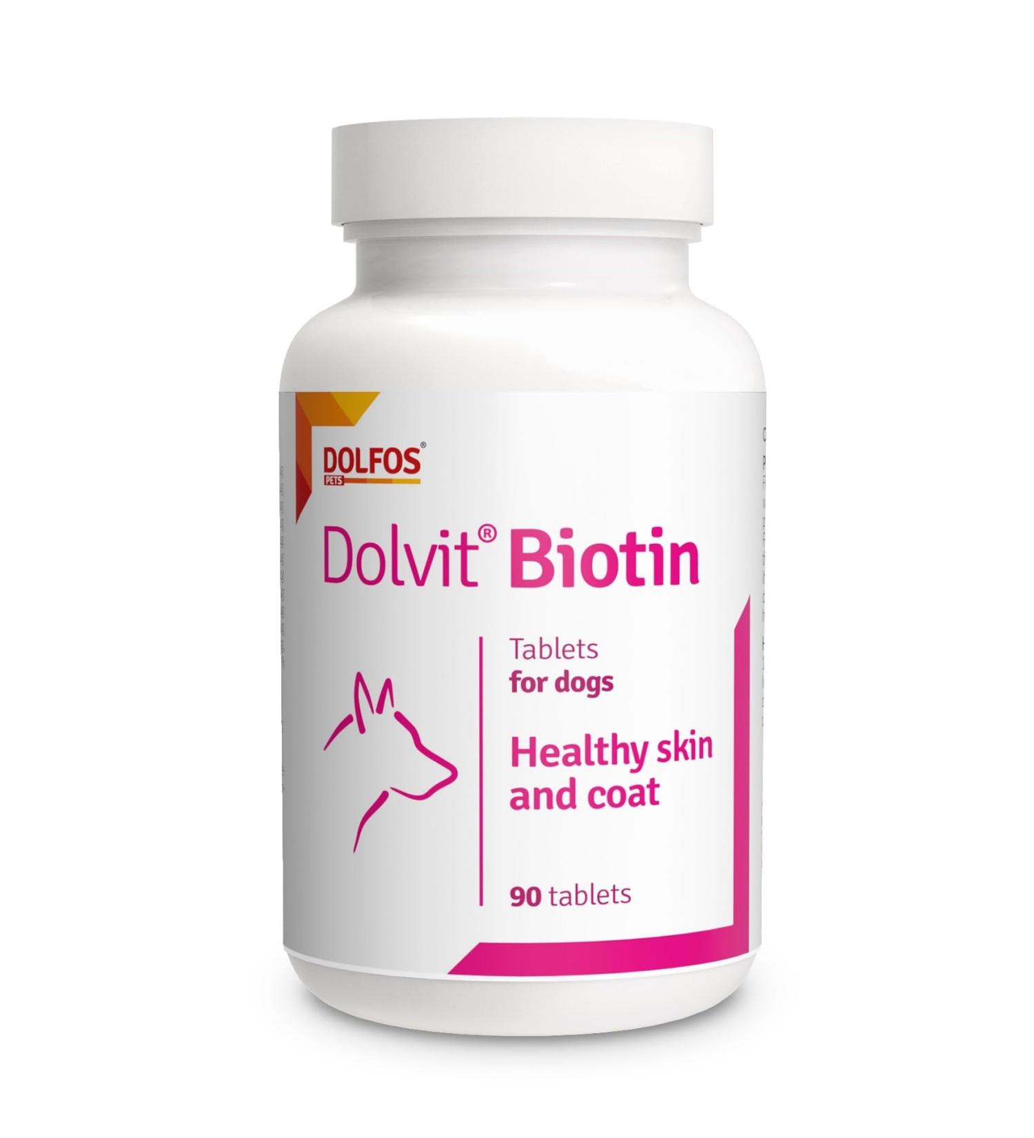 Dolvit Biotin 90 tablets Vitamins Minerals Healthy Skin and Shiny Coat for Dogs
