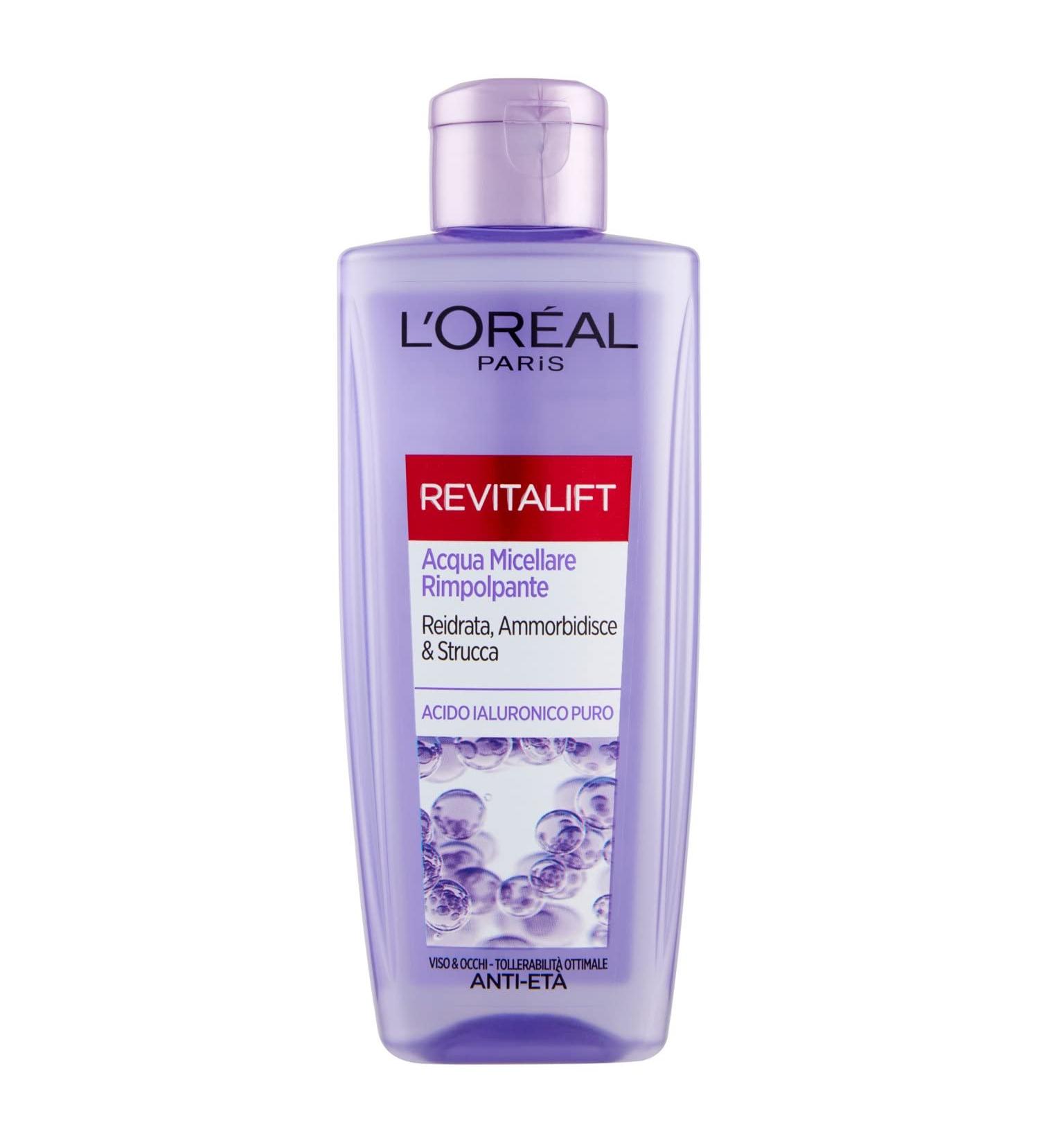 L'Or al Paris Revitalift Filler Micellar Water 50ml - Cleansing with Pure Hyaluronic Acid for Youthful Skin - Buy Online on GoSupps.com