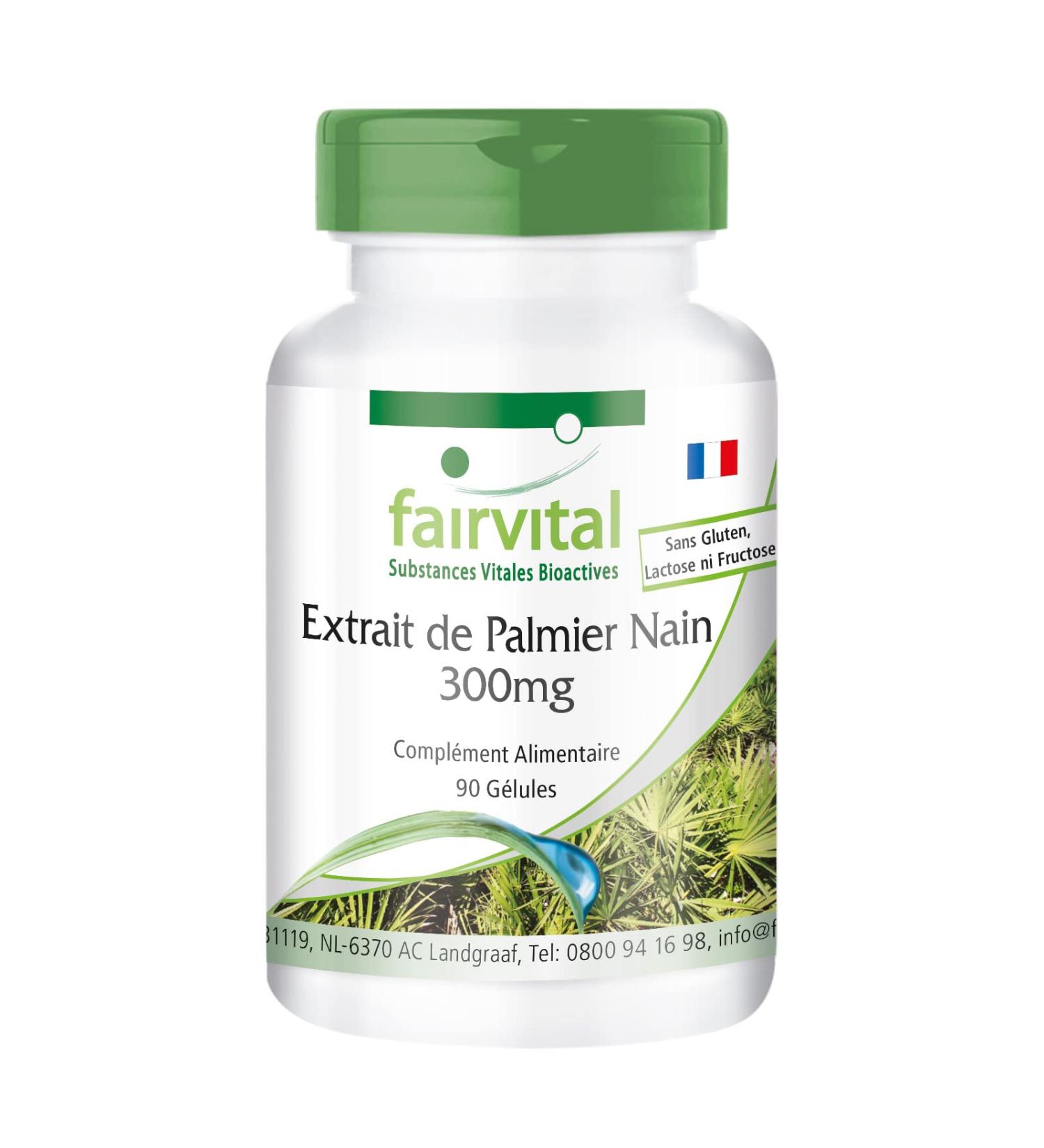 Fairvital | Dwarf Palm Extract 300mg - Contains Beta-Sitosterol 90 Capsules - Buy Online on GoSupps.com