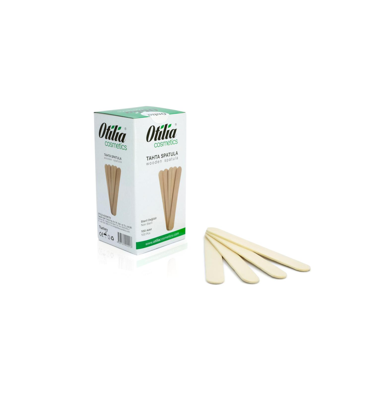 OTILIA Premium Wax Spatula - 100 Natural Wood Applicators for Gentle Hair Removal | Achieve Salon Quality at Home - 13.5cm x 2cm - Buy Online on GoSupps.com