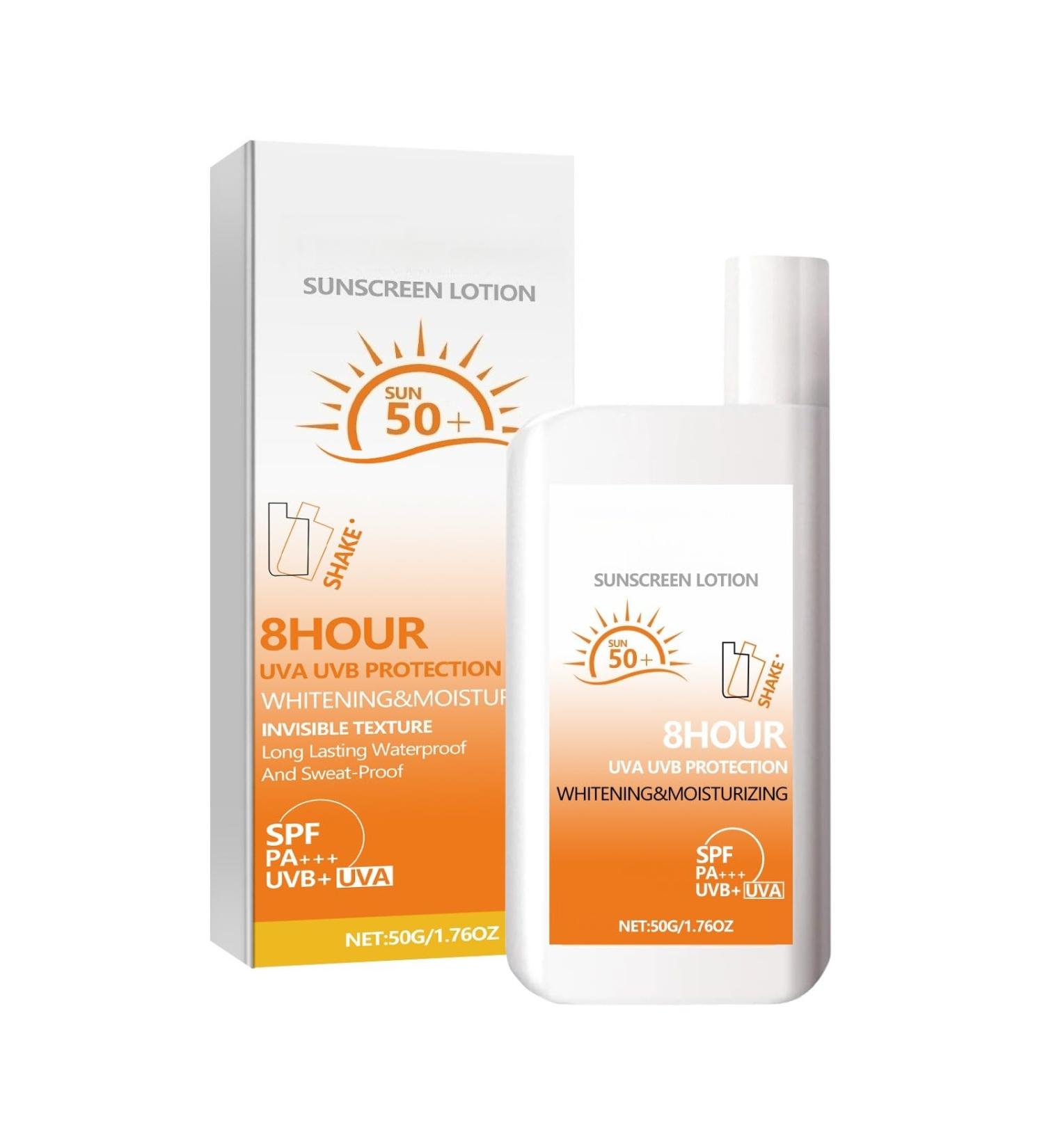 Face Sunscreen SPF 50 SPF 50 Moisturizer Lightweight under Makeup Travel Essentials Summer Essentials Skin Care Sunscreen for Face & Body 2025 - Buy Online on GoSupps.com