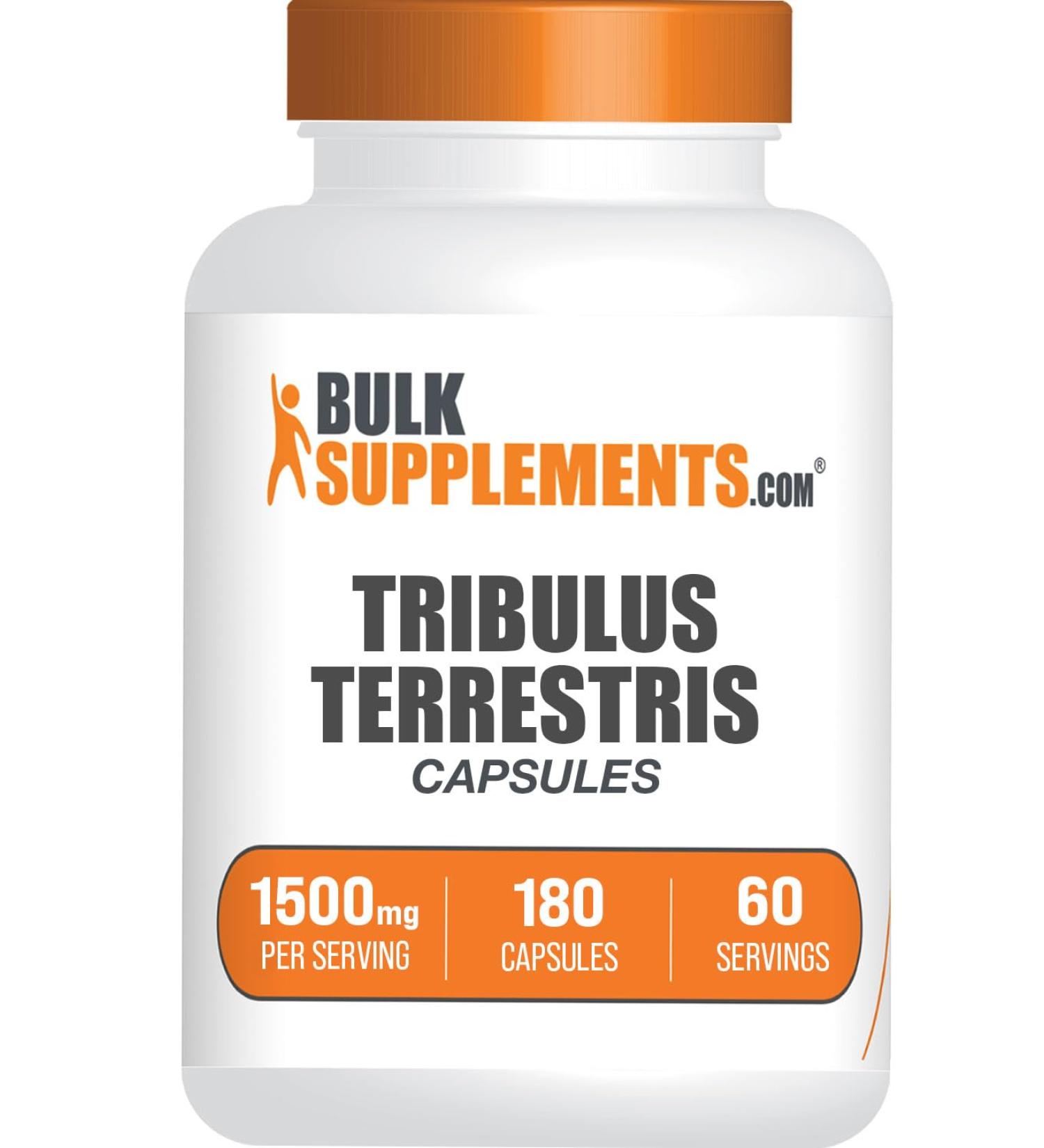 Premium Tribulus Terrestris Capsules - 1500mg Extract, 180 Count - for Men & Women - BULKSUPPLEMENTS.COM - Buy Online on GoSupps.com