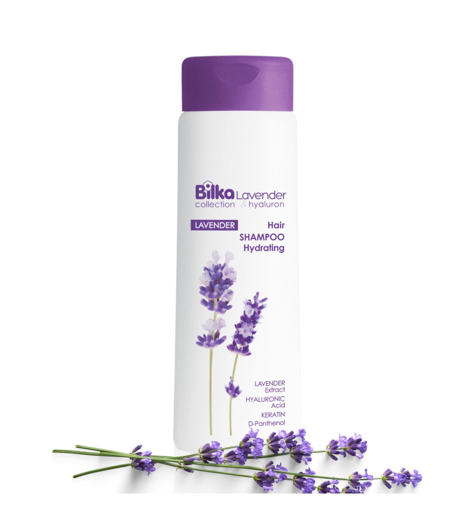  Bilka Collection Lavender and Hyaluronic Acid Hair Shampoo - Regenerating Moisturizing Shampoo with Lavender Oil Hyaluronic Acid Keratin and D-Panthenol - Buy Online on GoSupps.com