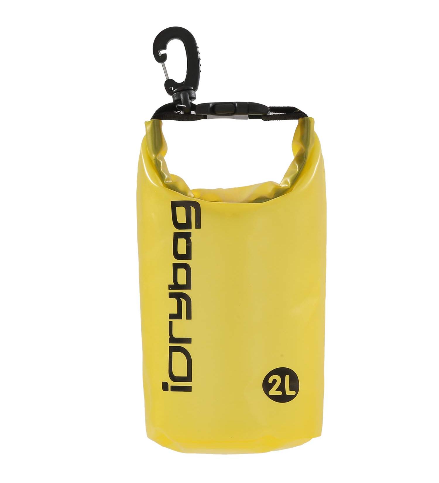 IDRYBAG Clear Waterproof Dry Bag 2L - Lightweight Floating Dry Sack for Water Sports - Yellow - Buy Online on GoSupps.com