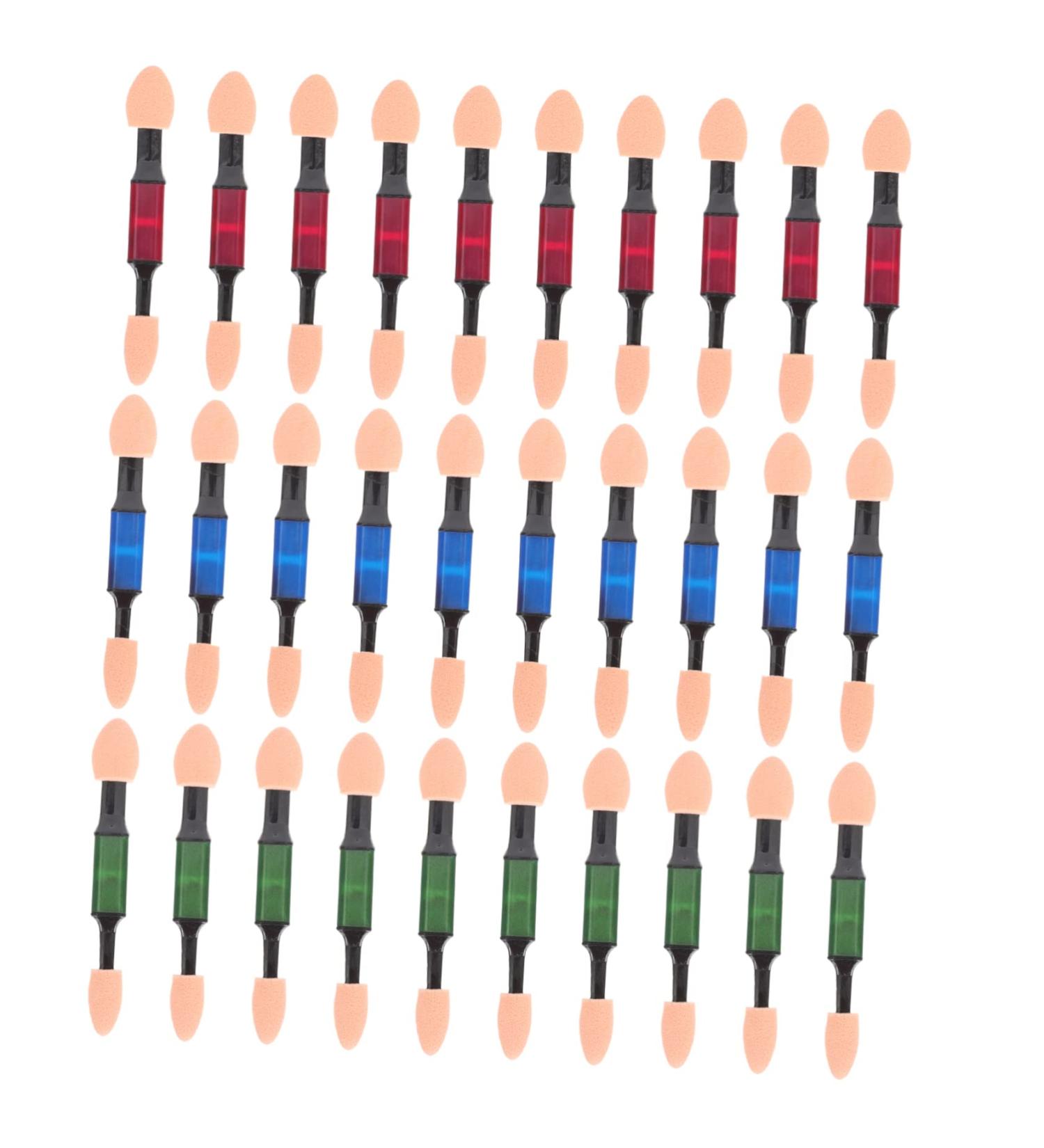 Baluue 30pcs Double Ended Eye Shadow Stick Sponge Foundation Applicator Eye Makeup Tools Brush Head Latex - Buy Online on GoSupps.com