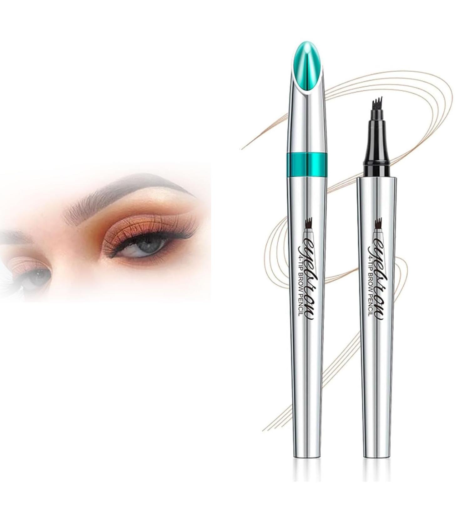 Peonly 3D Waterproof Microblading Eyebrow Pen Micro-Fork Tip Pencil Long-Lasting Waterproof Brows Pencil Microblading 4-Tip Eyebrow Pen Natural Brows Eyebrow Pen (Gray) - Buy Online on GoSupps.com