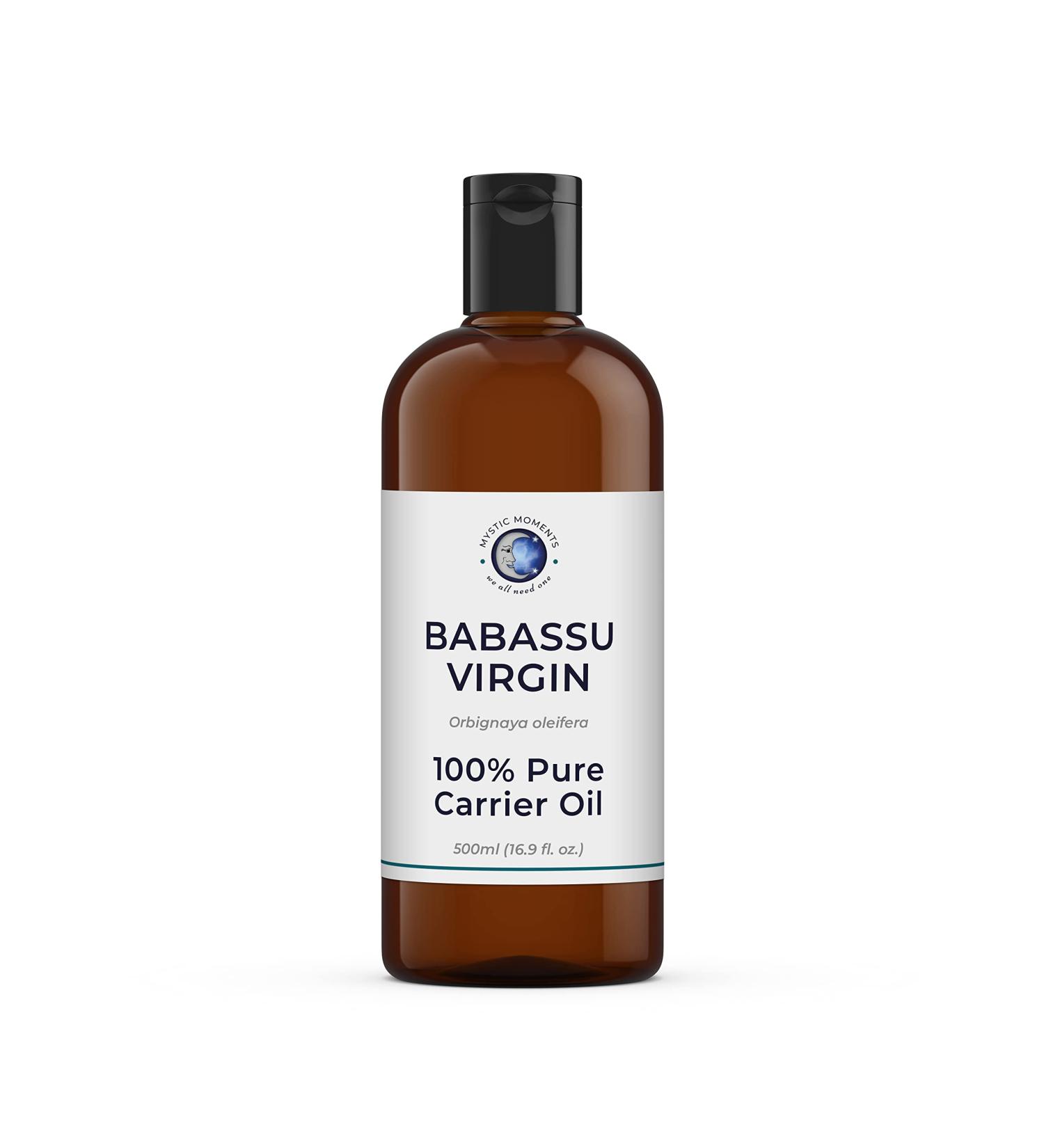 Buy Mystic Moments Babassu Jungfrau Carrier Oil 500ml - Pure Natural Vegan Oil for Hair Face Nails Aromatherapy & Massage | International Shipping - Buy Online on GoSupps.com