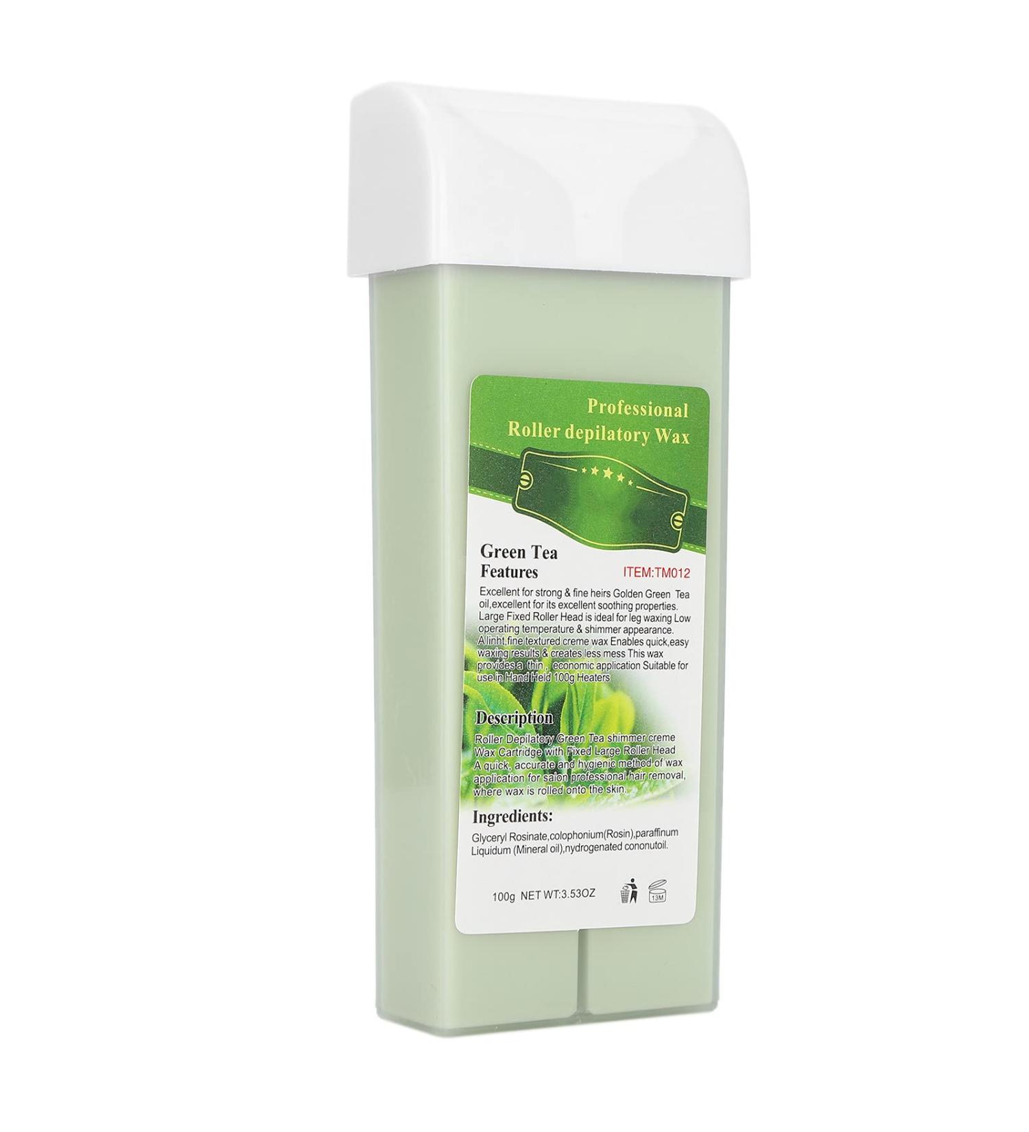 Professional Hair Removal Wax Cartridge - 100g Roll-On Depilatory Wax with Green Tea for Smooth Skin | International Shipping Available - Buy Online on GoSupps.com