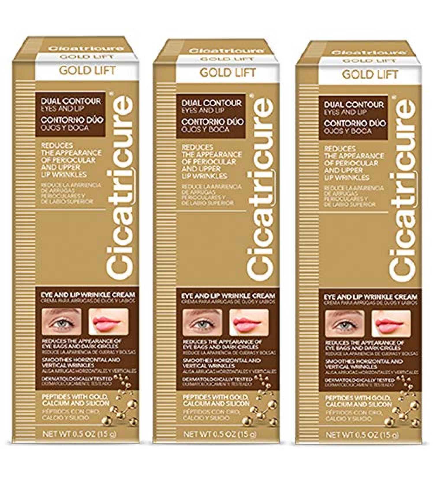 Cicatricure GOLD LIFT DUAL CONTOUR Eye and Lip Wrinkle Cream Three Pack - Pack of 3 - Buy Online on GoSupps.com