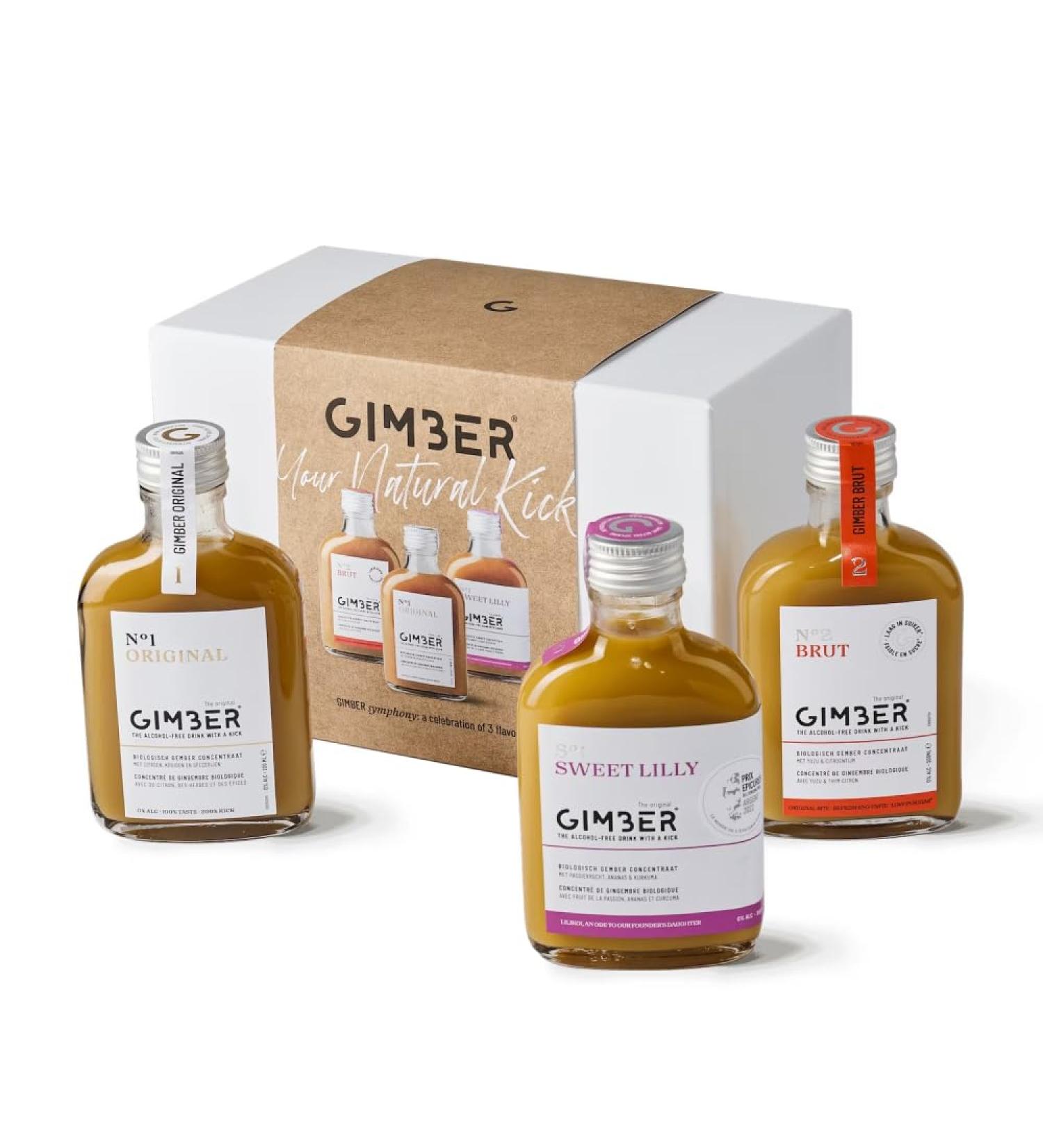 Gimber Gift Box Set - 3 Flavors: Original Brood & Sweet Lilly - Perfect for Valentine's & Year-End Gifting - International Shipping Available - Buy Online on GoSupps.com