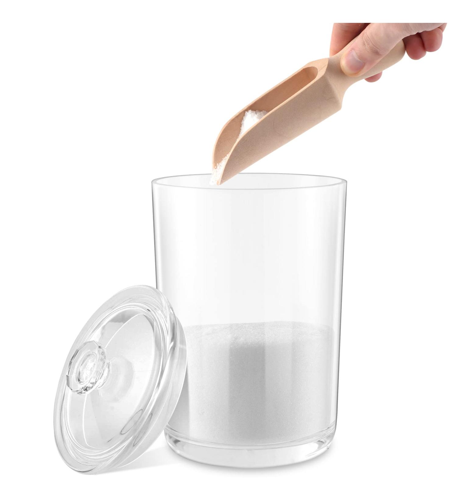 DOSTATNI 1000ML/33OZ Glass Bath Salt jar With Scoop Bath Salt Containers with Lids and Scoop Bath Salt Big Jar for Salt Candy Tea - Buy Online on GoSupps.com