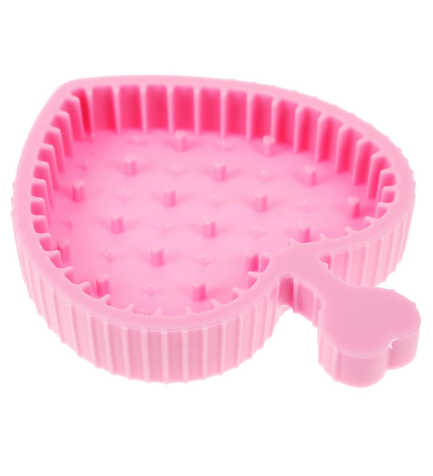 DOITOOL Makeup Brush Cleaning Pad Cleaning Tools Makeup Brush Cleaners Makeup Brush Cleaner Mat Heart Brush Cleaner Pad Mat for Brush Cleaning Brush Cleaning Mat Gloves Silica Gel Make up 12x9cm Pink - Buy Online on GoSupps.com