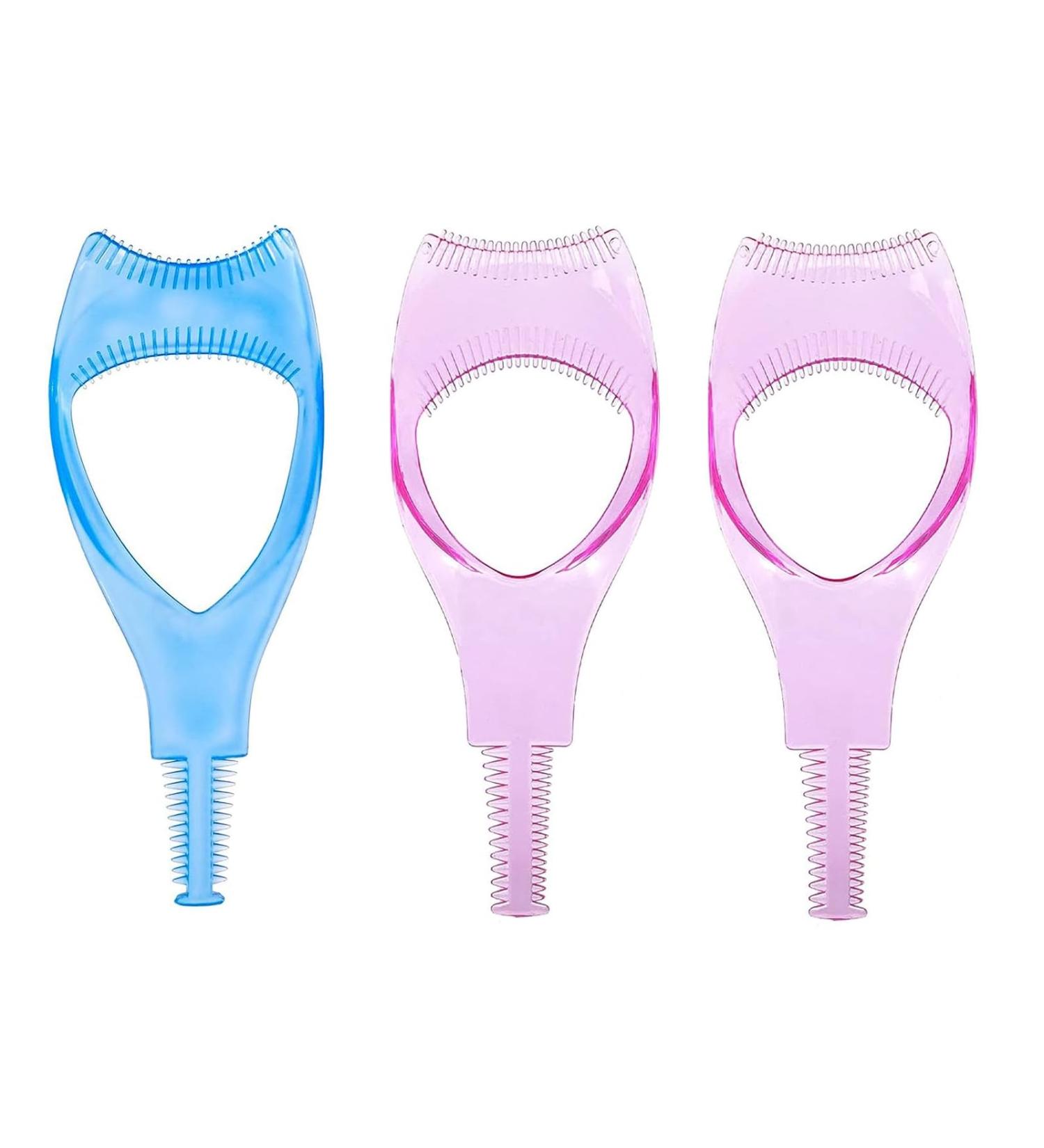 3-Piece Mascara Shield Guard Set | Lash Buddy Eyelash Tool & Applicator for Perfect Makeup | Pink & Blue - Buy Online on GoSupps.com