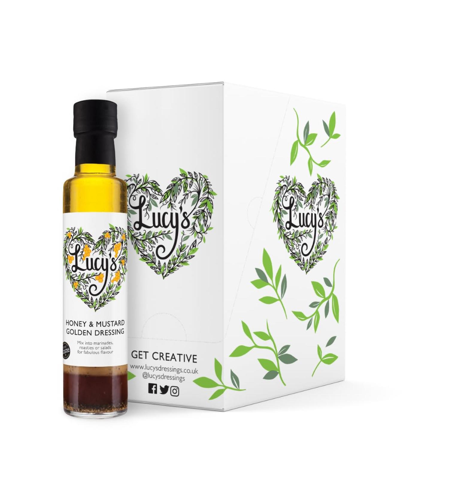 Lucy's Dressings|Lucy'sDressings Honey & Mustard Golden Dressing 6 x 250ml Bottles - Buy Online on GoSupps.com