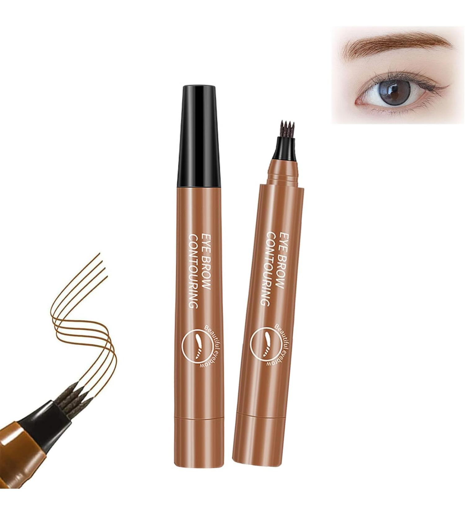 2PCS Whimsyard Eyebrow Pencil Whimsyard Magic Eyebrow Pencil 4 Tip Microblade Creates Natural Looking Brows Effortlessly 3D Waterproof Microblading Eyebrow Pencil Contouring Pen (Light Brown) - Buy Online on GoSupps.com