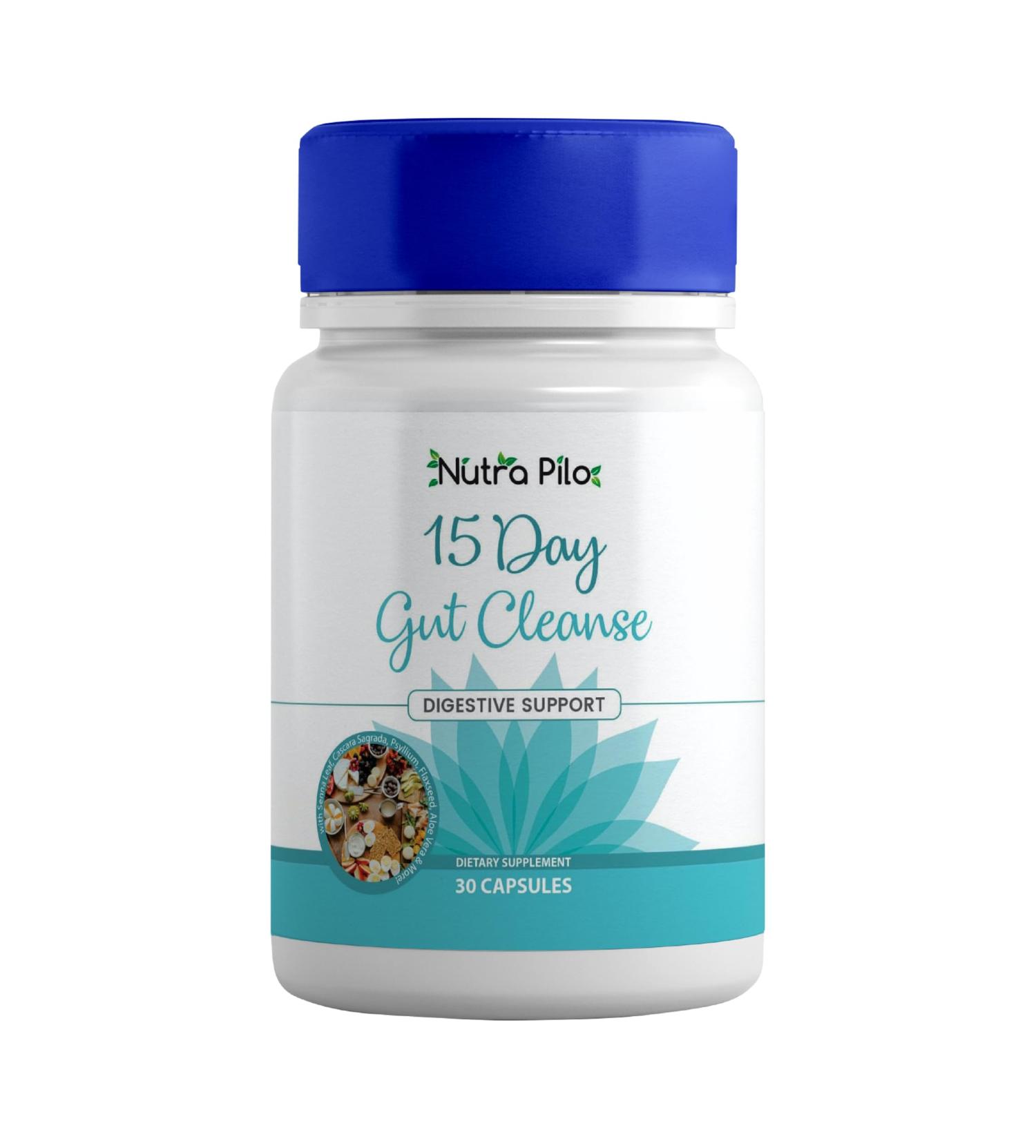 15 Day Gut Cleanse Detox - Colon Support for Men & Women | Made in USA - 30 Capsules - Buy Online on GoSupps.com