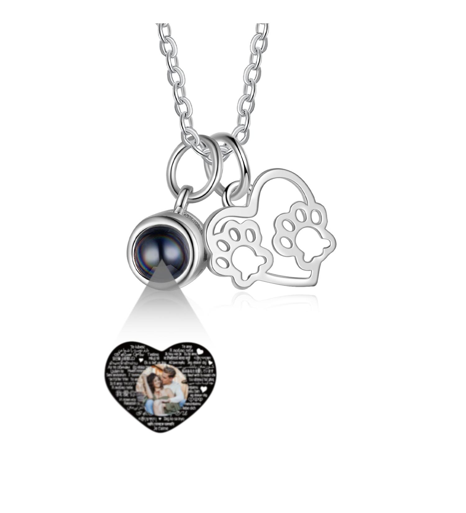Personalized Albert Band Projection Photo Keychain - Custom Pet Paw Print Gifts for Women Girls and Couples - Buy Online on GoSupps.com